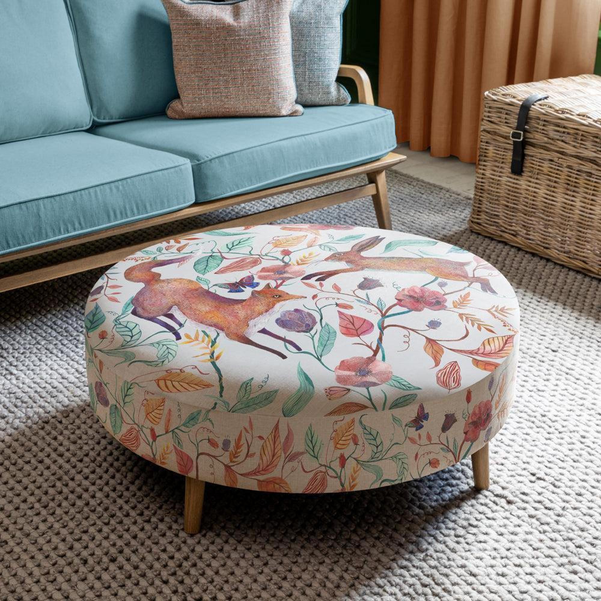 Product photograph of Voyage Maison Leaping Into The Fauna Petra Large Footstool from Choice Furniture Superstore.