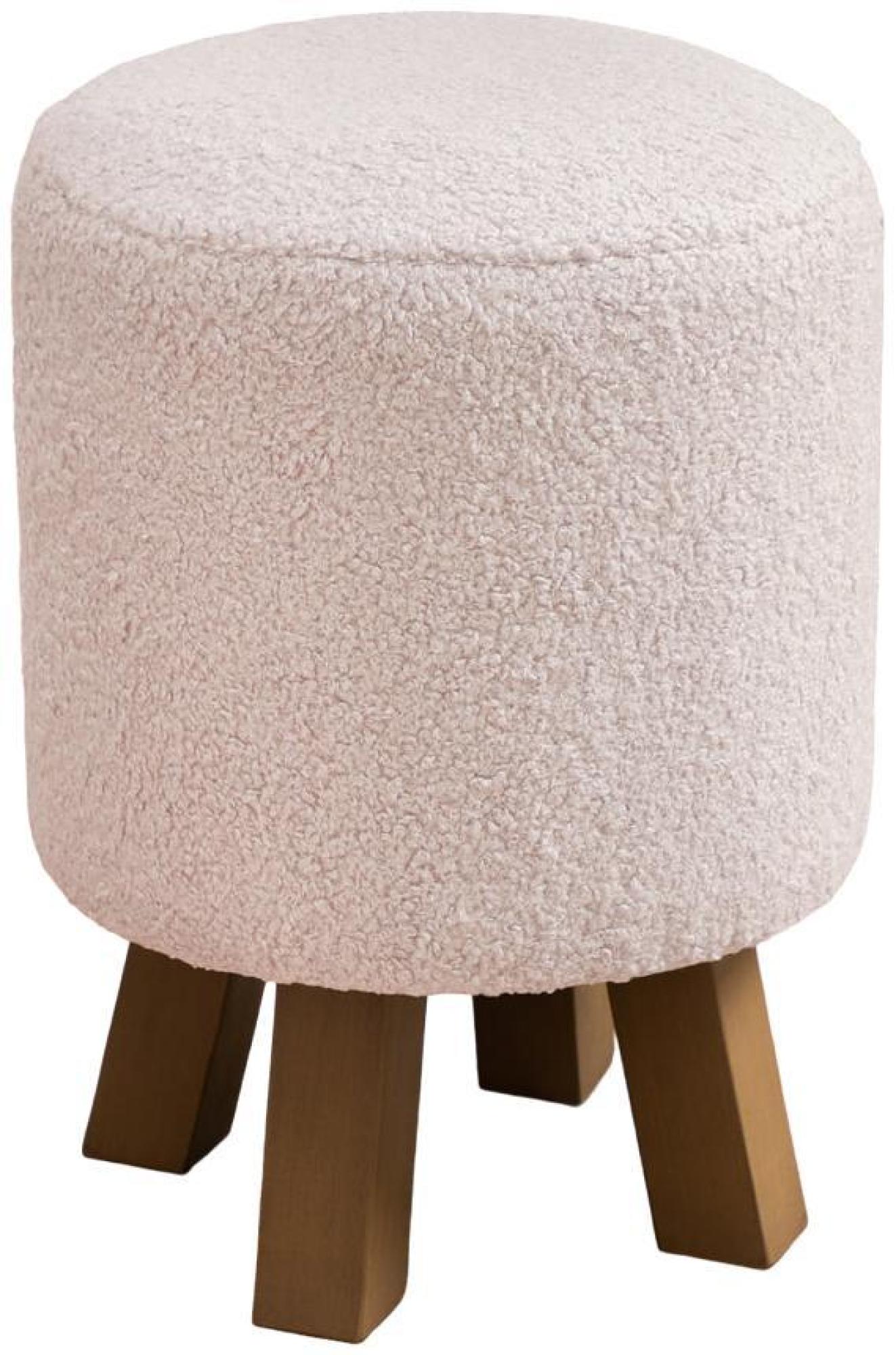 Product photograph of Voyage Maison Paddington Blush Monty Round Footstool from Choice Furniture Superstore.