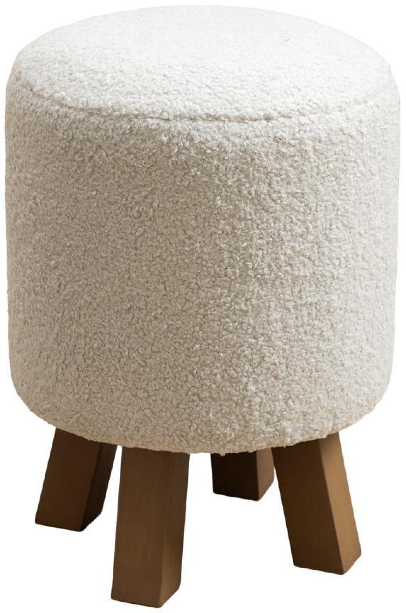 Product photograph of Voyage Maison Paddington Linen Monty Round Footstool from Choice Furniture Superstore.