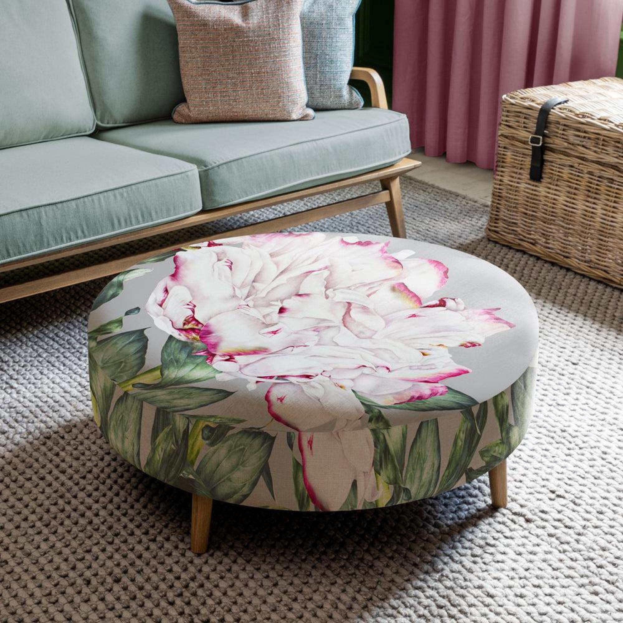 Product photograph of Voyage Maison Parcevall Fuchsia Petra Large Footstool from Choice Furniture Superstore.