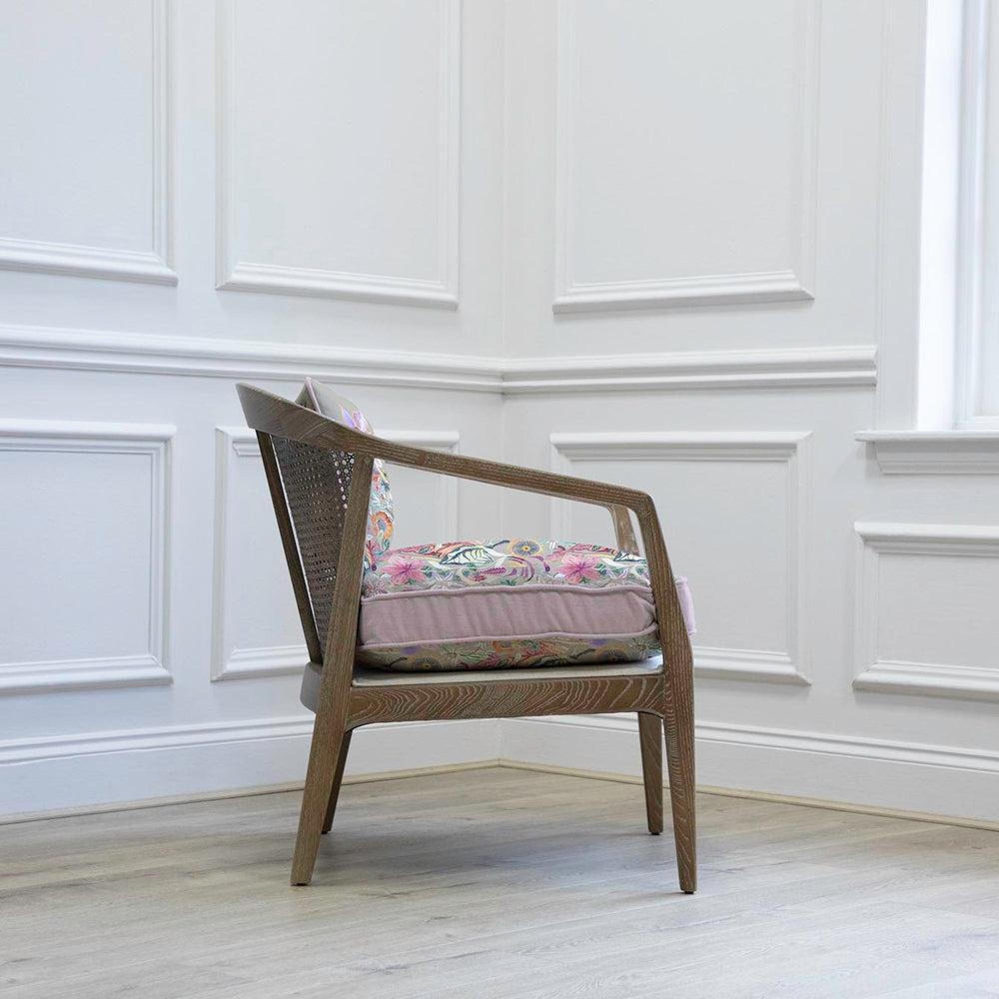 Product photograph of Voyage Maison Primrose Haze Solid Wood Liana Armchair from Choice Furniture Superstore.