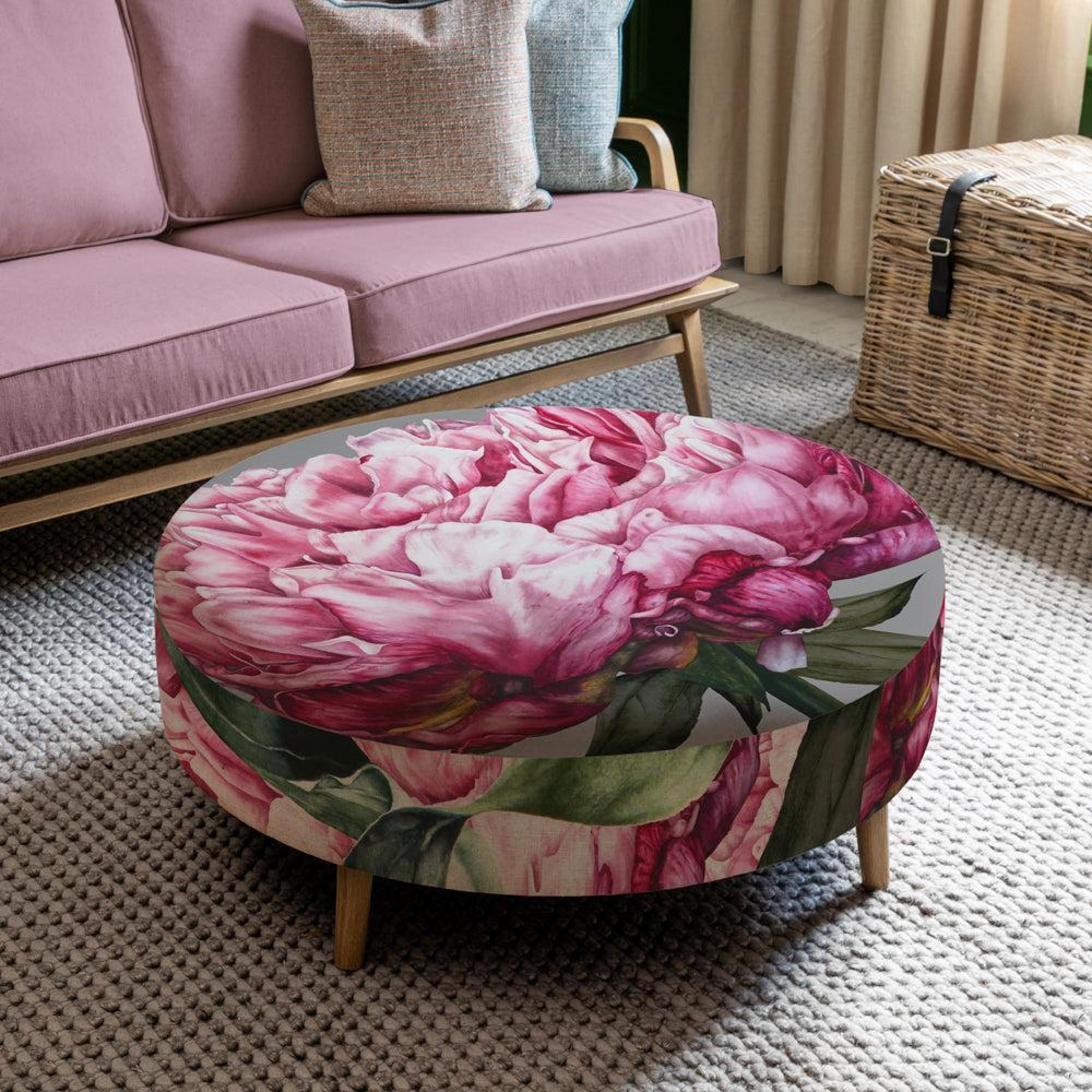 Product photograph of Voyage Maison Sennen Fuchsia Petra Large Footstool from Choice Furniture Superstore.