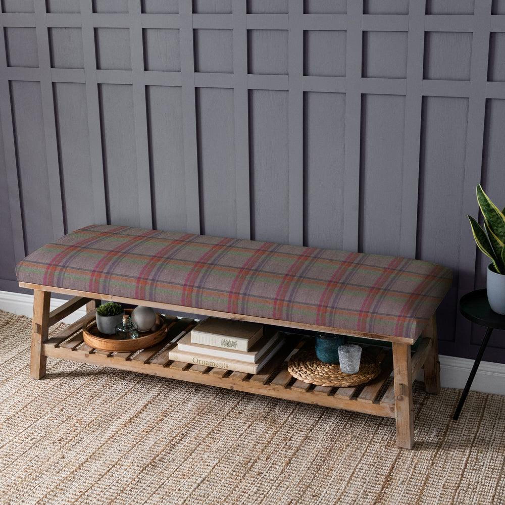 Product photograph of Voyage Maison Tavistock Loganberry Rupert Bench from Choice Furniture Superstore.