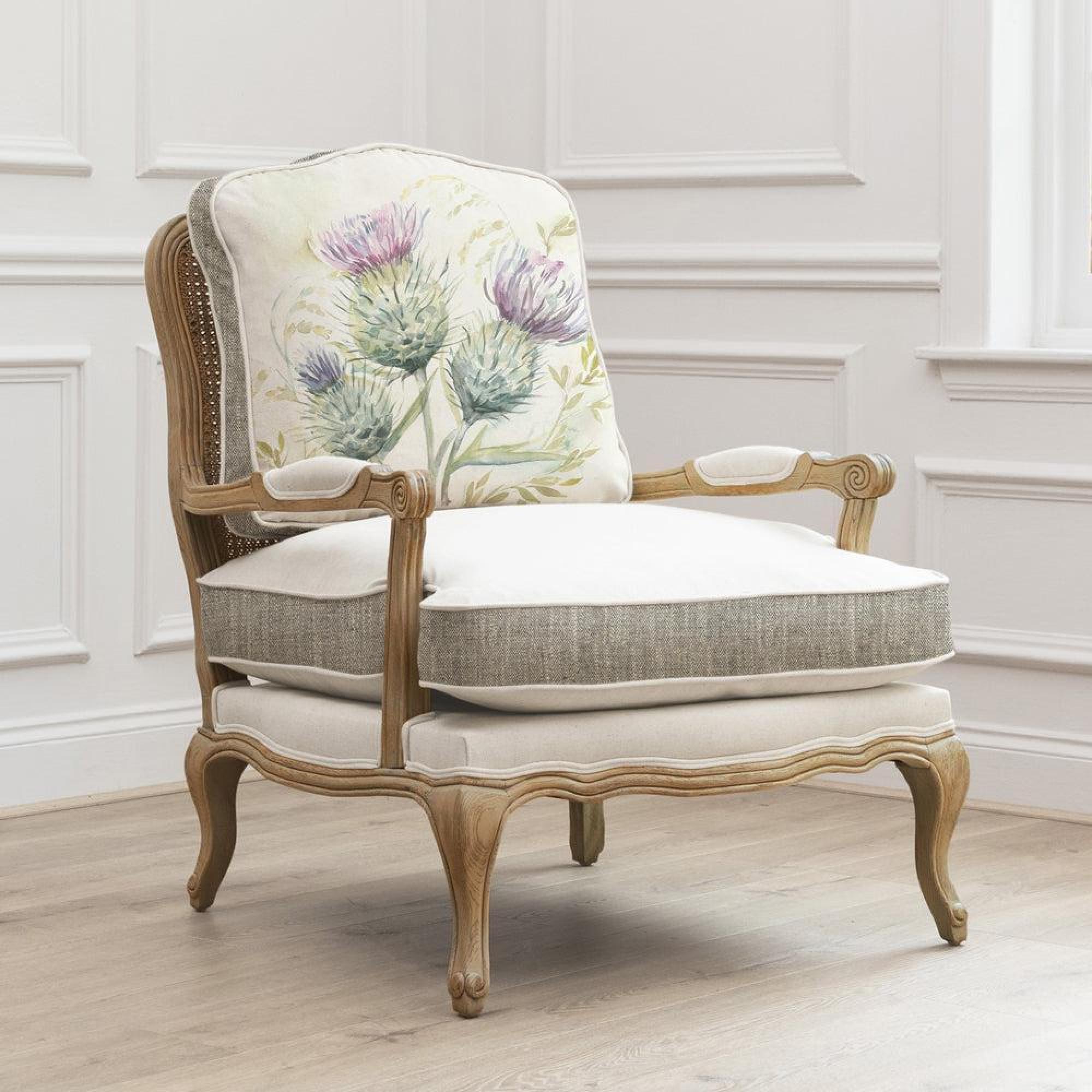 Product photograph of Voyage Maison Thistle Glen Florence Multi Coloured Oak Armchair from Choice Furniture Superstore.