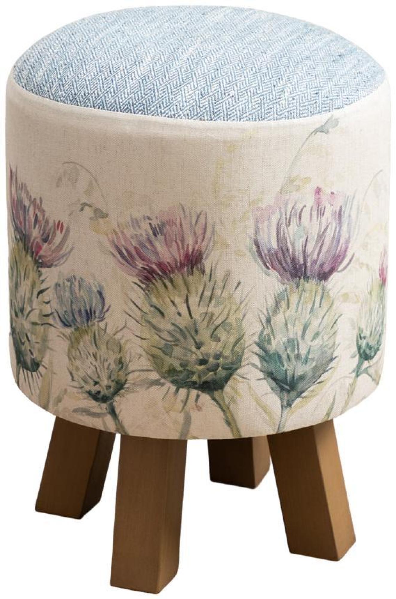 Product photograph of Voyage Maison Thistle Glen Monty Round Footstool from Choice Furniture Superstore.