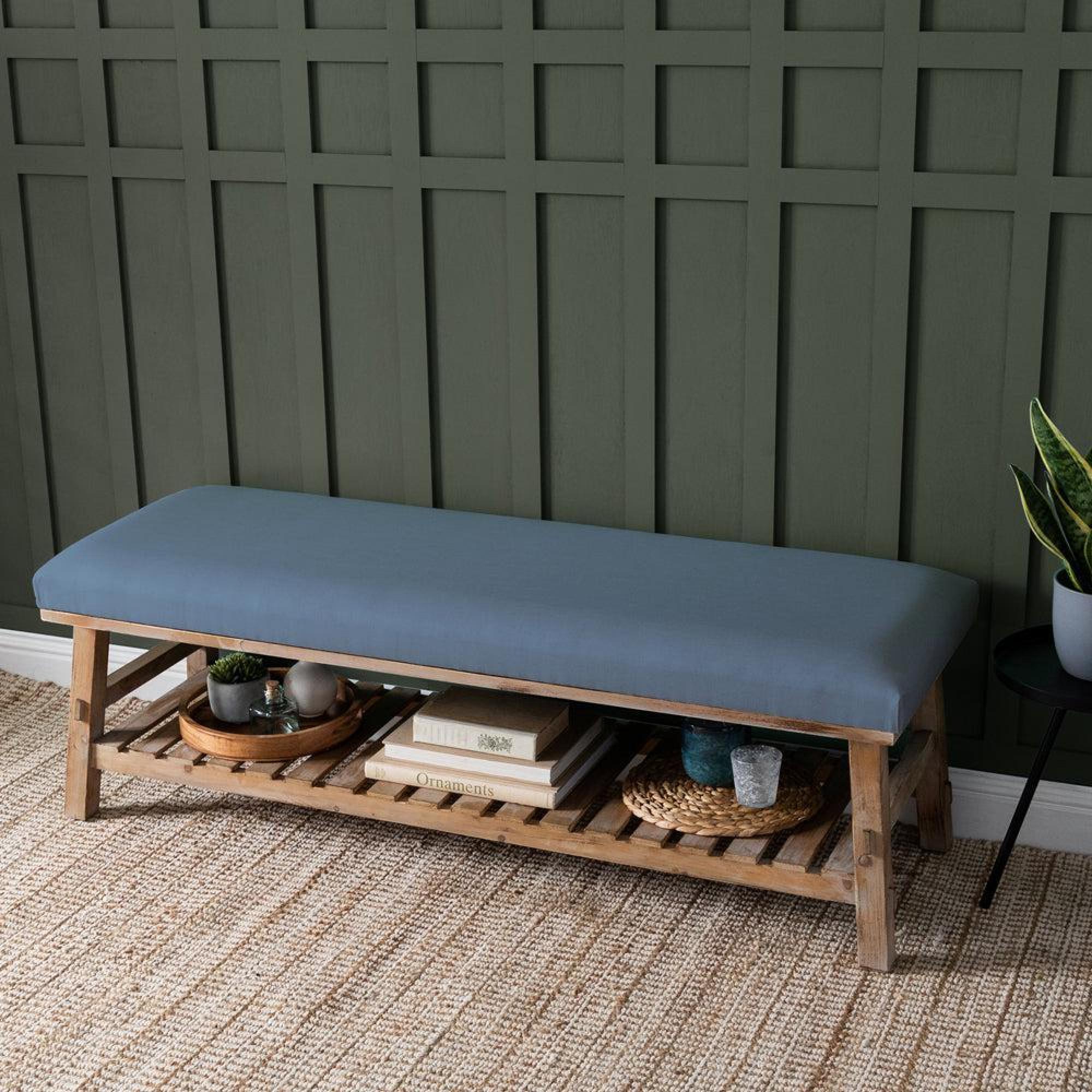 Product photograph of Voyage Maison Tivoli Bluebell Rupert Bench from Choice Furniture Superstore.