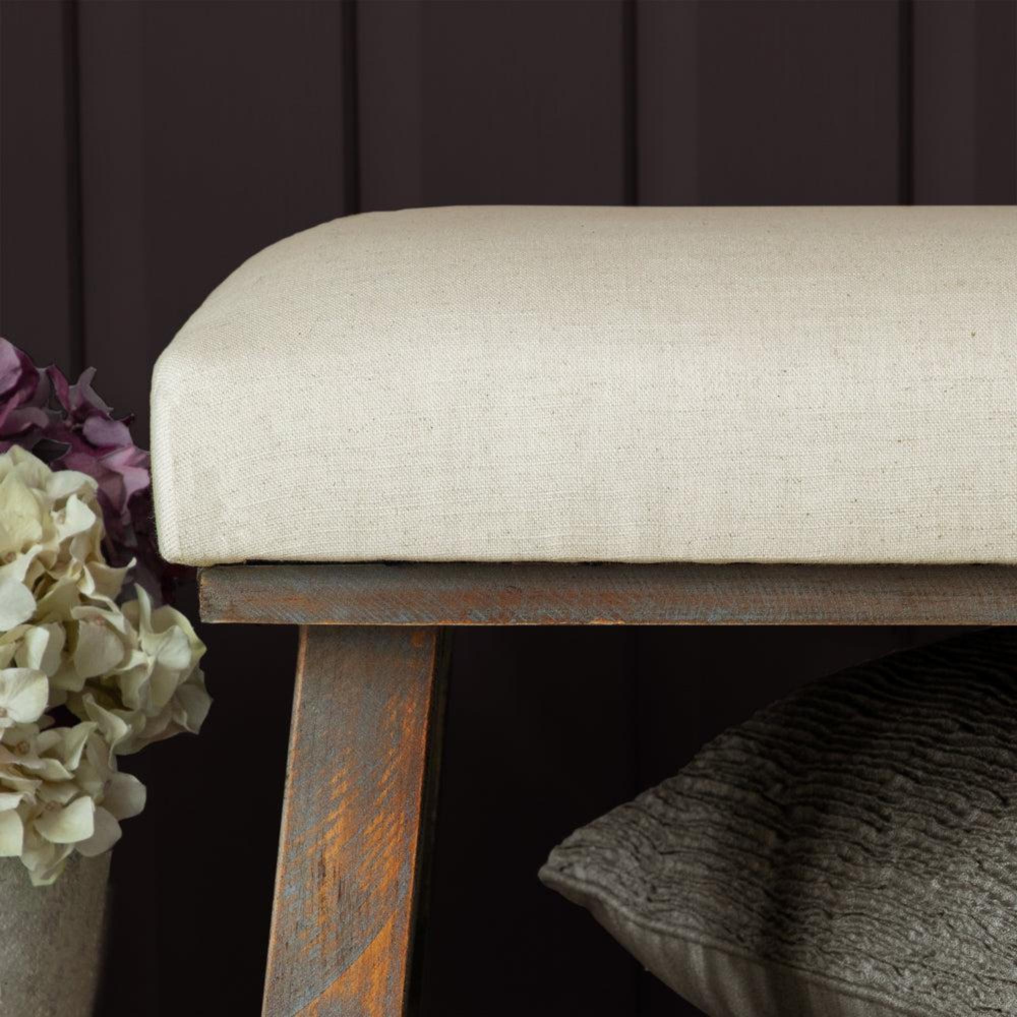 Product photograph of Voyage Maison Tivoli Linen Rupert Bench from Choice Furniture Superstore.