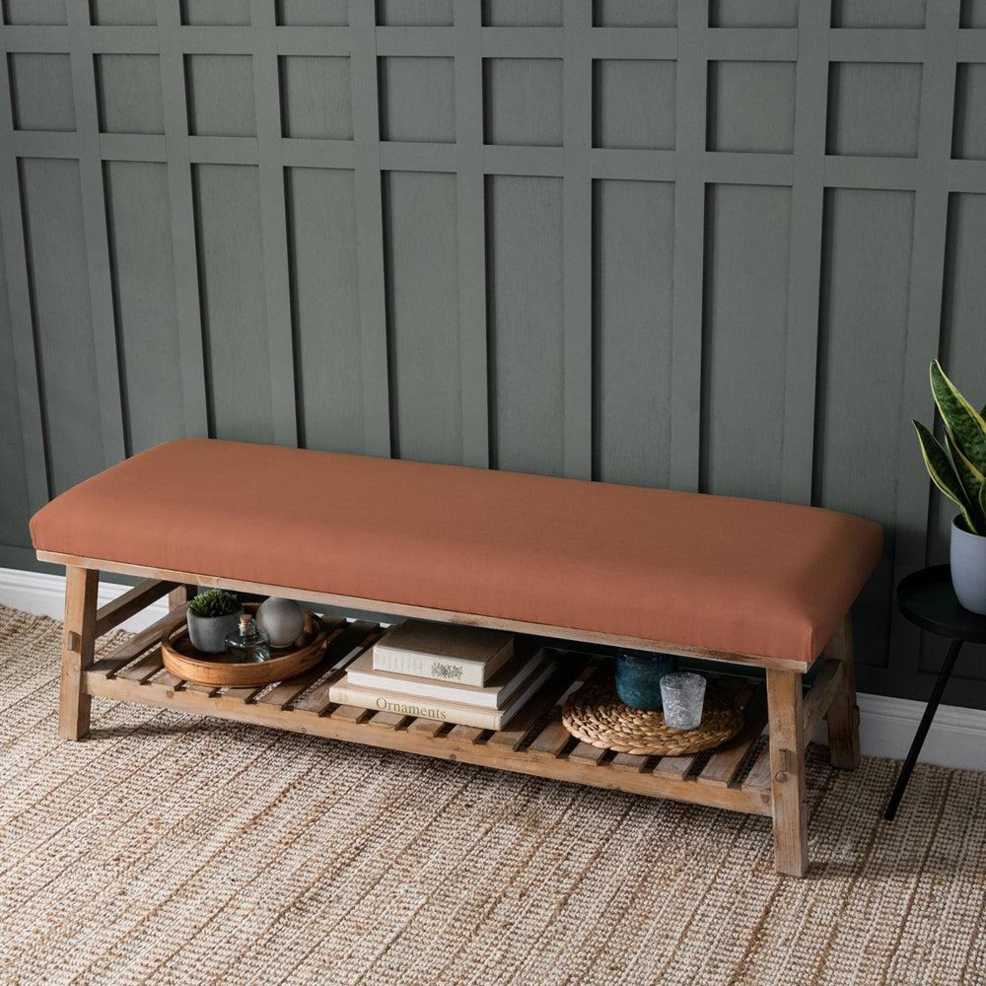 Product photograph of Voyage Maison Tivoli Rust Rupert Bench from Choice Furniture Superstore.