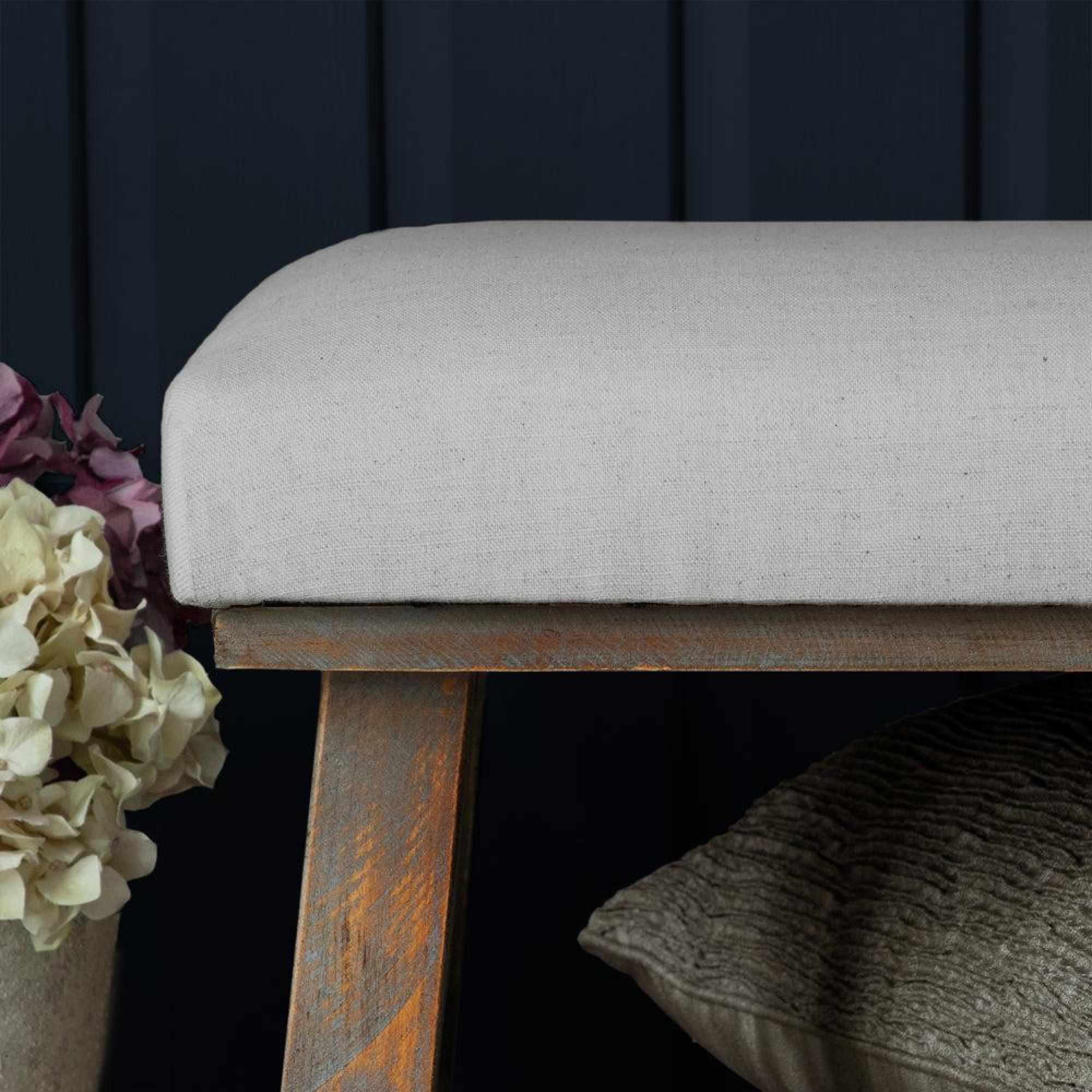 Product photograph of Voyage Maison Tivoli Silver Rupert Bench from Choice Furniture Superstore.