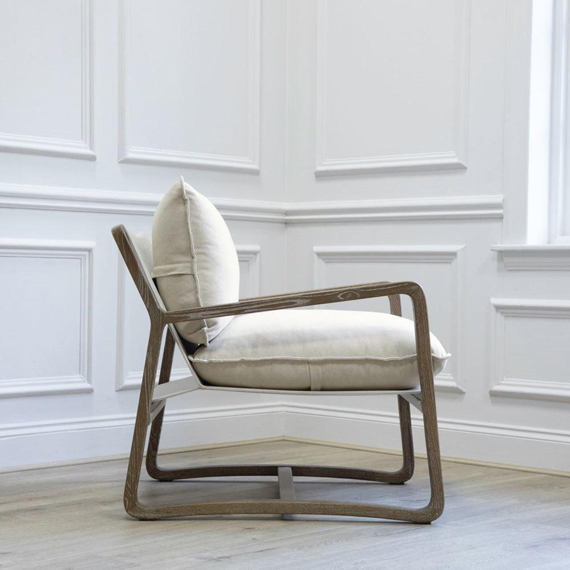 Product photograph of Voyage Maison Tivoli Linen Solid Wood Elias Armchair from Choice Furniture Superstore.