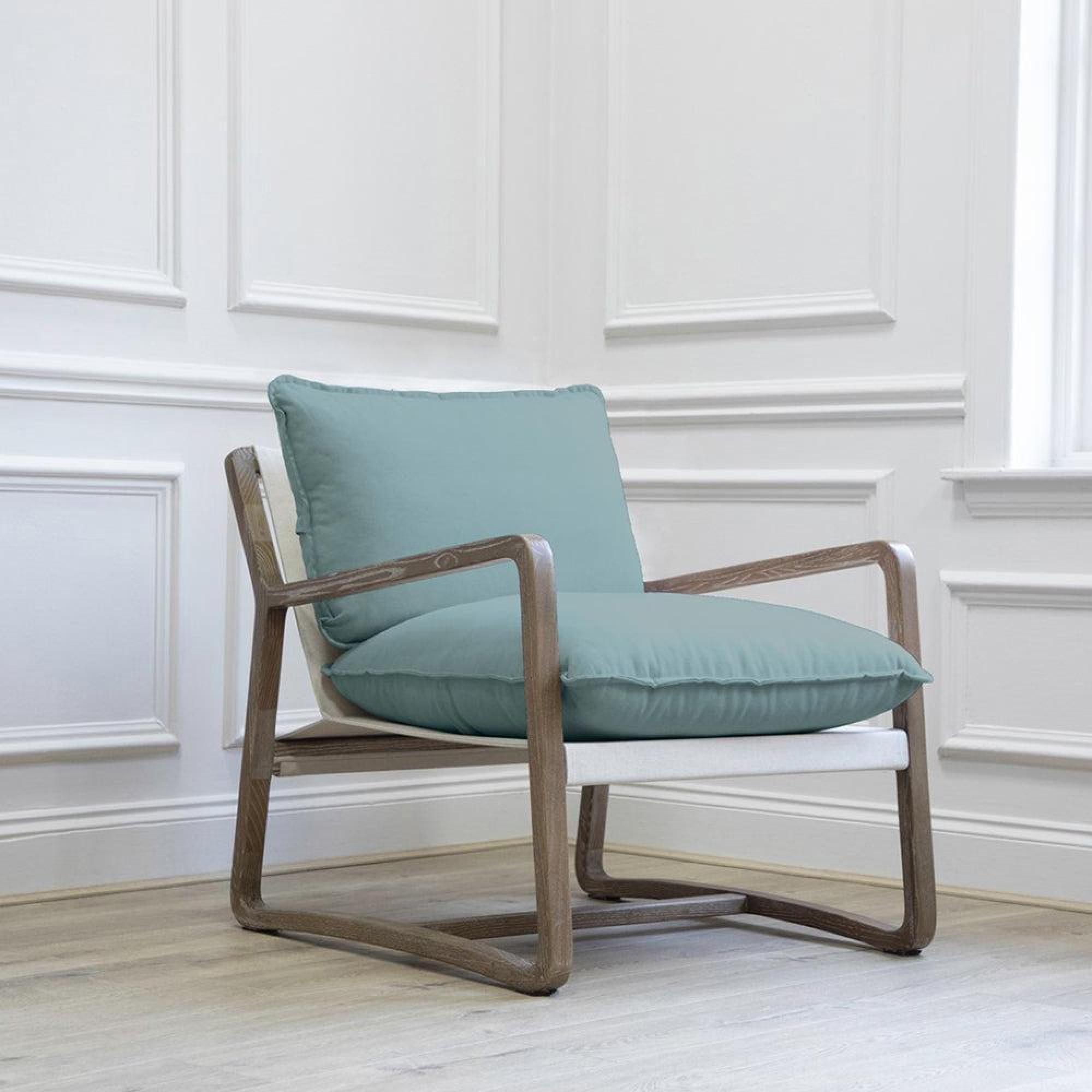 Product photograph of Voyage Maison Tivoli Ocean Solid Wood Elias Armchair from Choice Furniture Superstore.