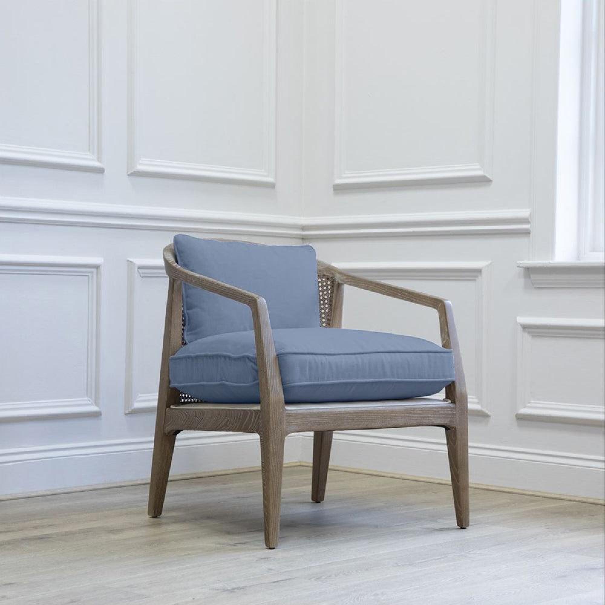 Product photograph of Voyage Maison Tivoli Bluebell Solid Wood Liana Armchair from Choice Furniture Superstore.