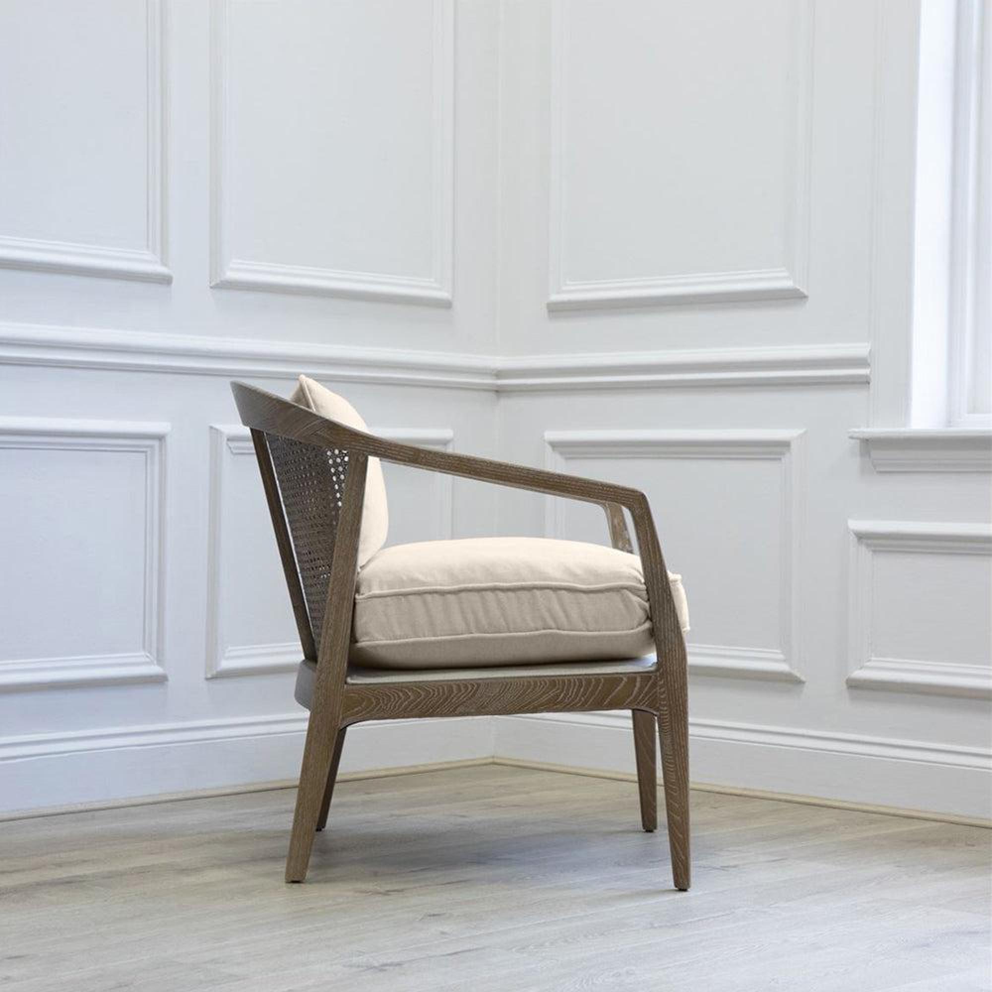 Product photograph of Voyage Maison Tivoli Linen Solid Wood Liana Armchair from Choice Furniture Superstore.