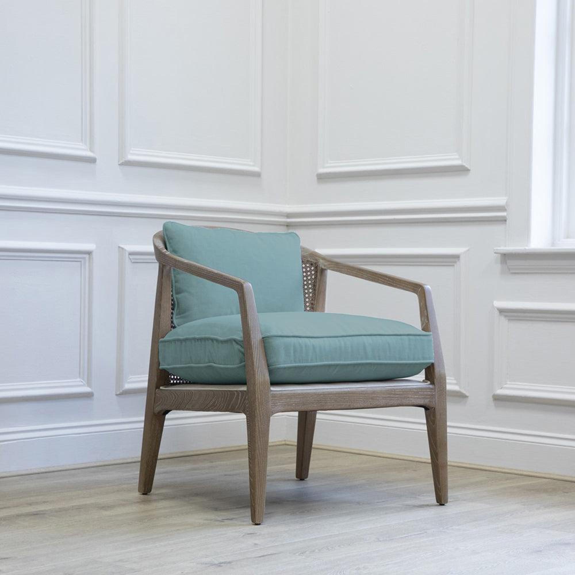 Product photograph of Voyage Maison Tivoli Ocean Solid Wood Liana Armchair from Choice Furniture Superstore.