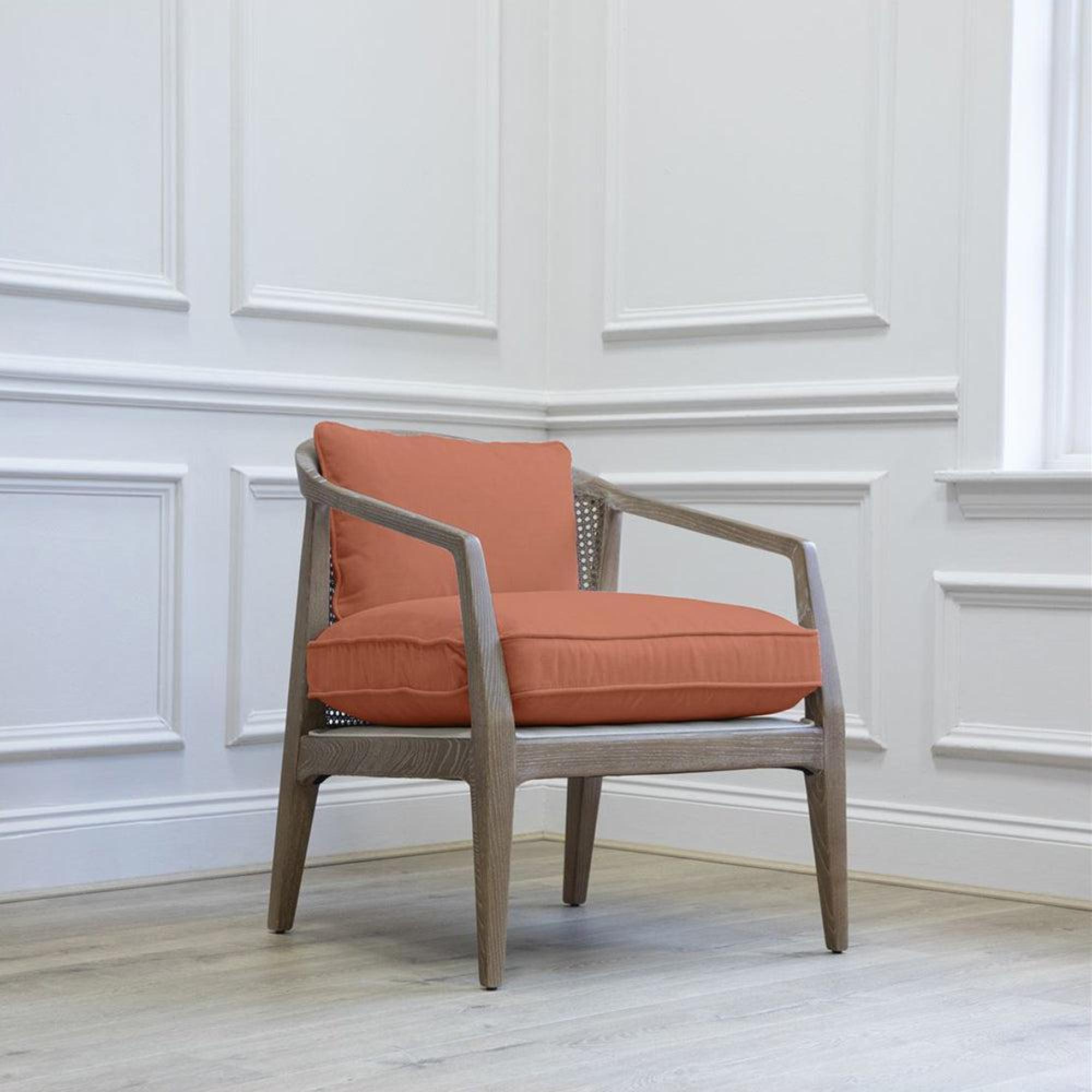 Product photograph of Voyage Maison Tivoli Rust Solid Wood Liana Armchair from Choice Furniture Superstore.