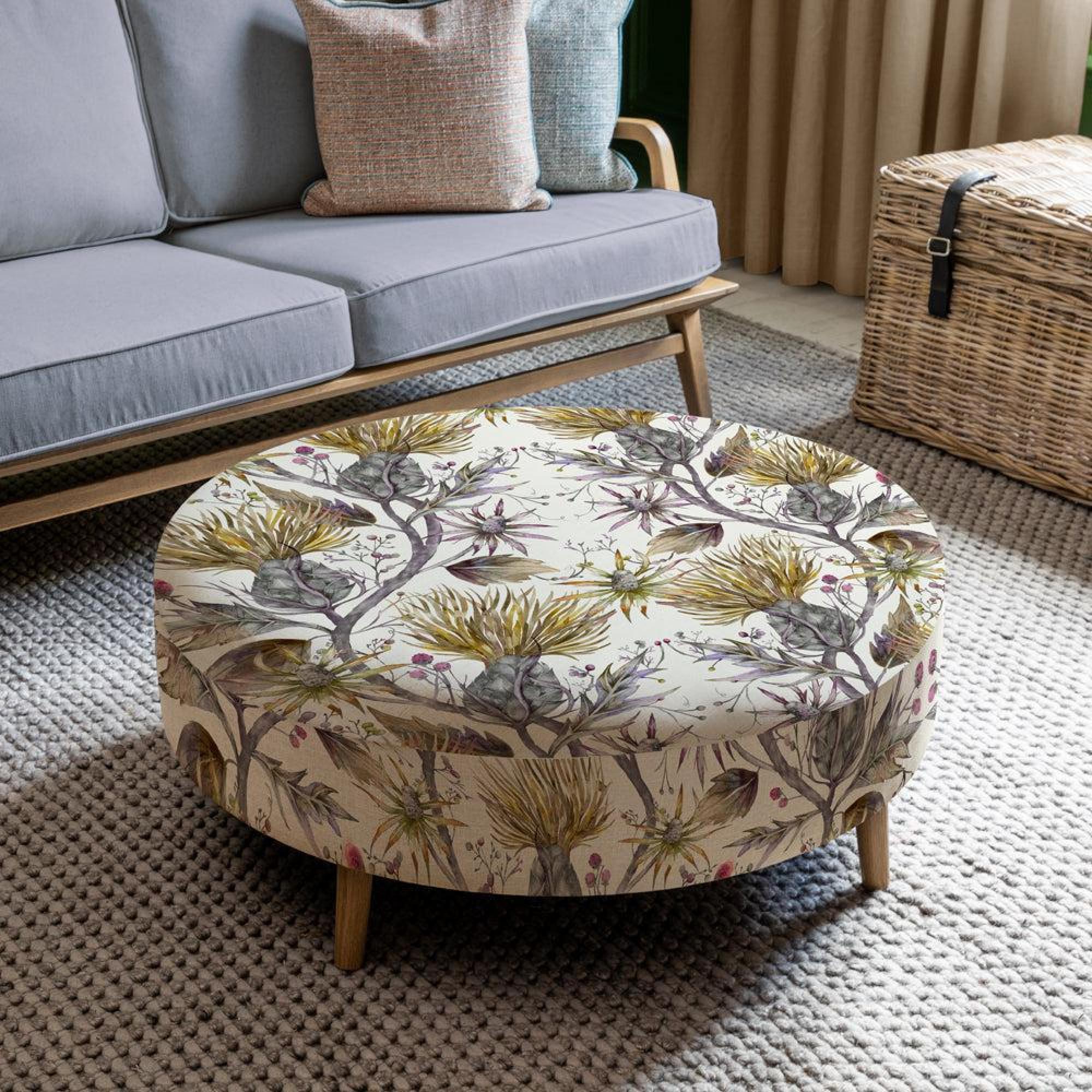 Product photograph of Voyage Maison Varys Gold Petra Large Footstool from Choice Furniture Superstore.