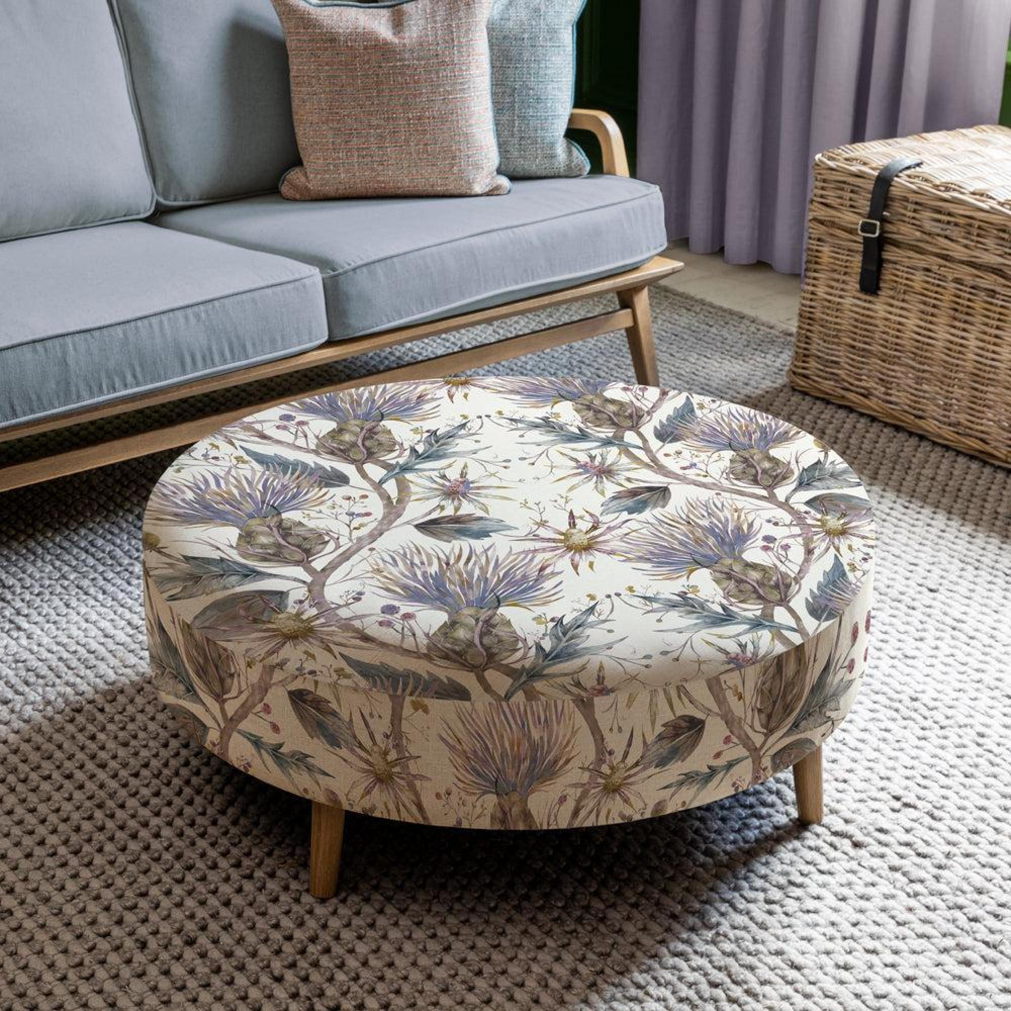 Product photograph of Voyage Maison Varys Pastel Petra Large Footstool from Choice Furniture Superstore.