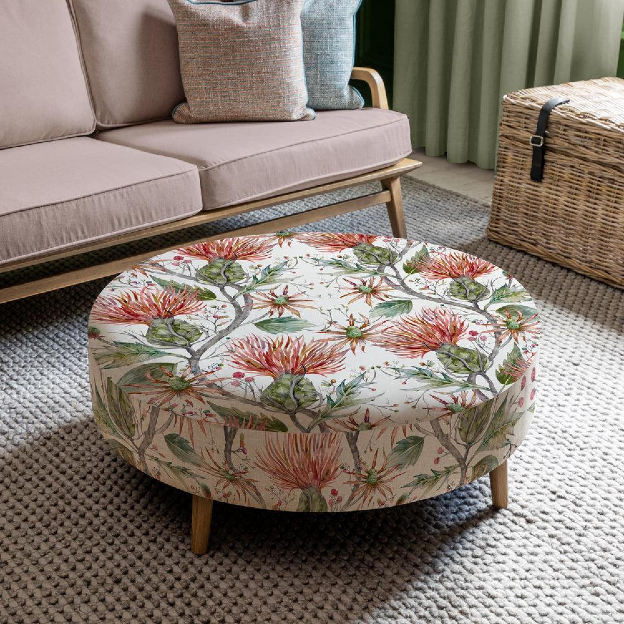 Product photograph of Voyage Maison Varys Russet Petra Large Footstool from Choice Furniture Superstore.