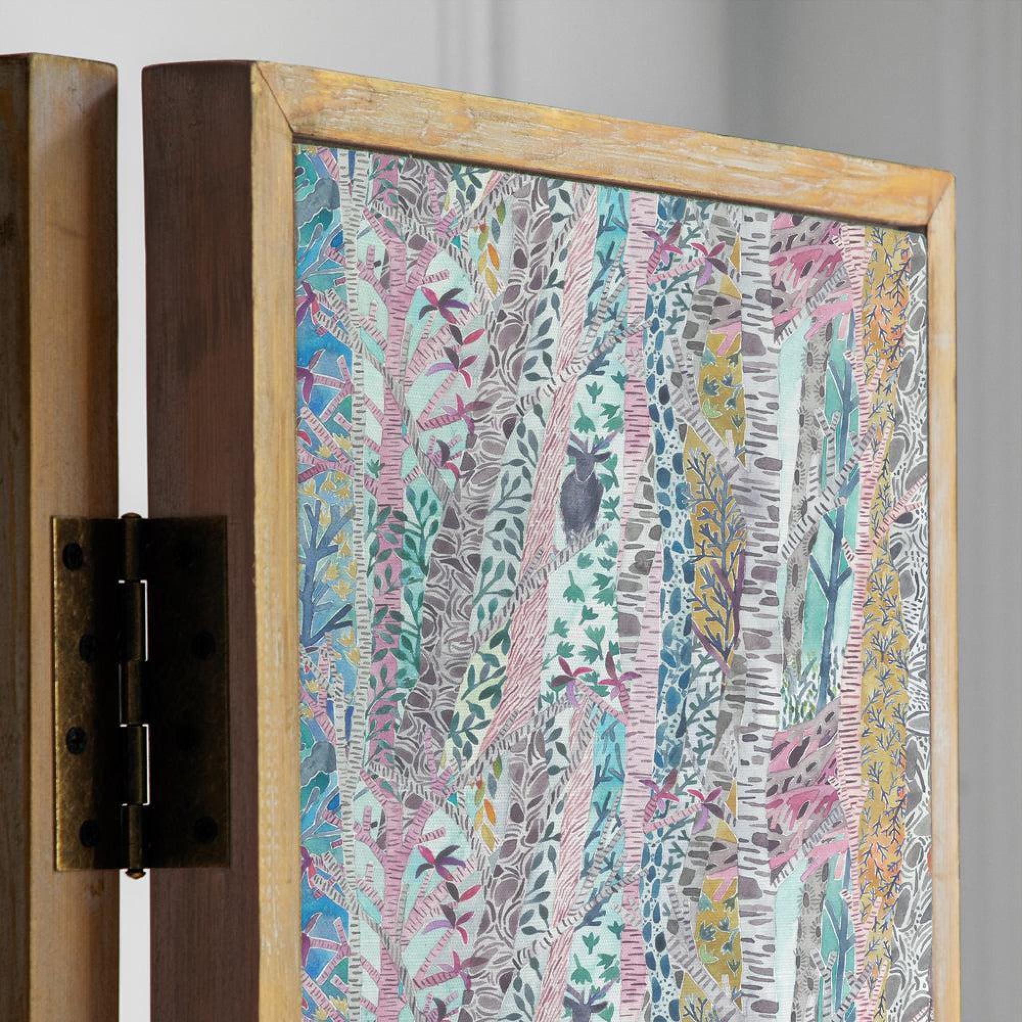 Product photograph of Voyage Maison Whimsical Tale Multi Coloured Solid Wood Room Divider from Choice Furniture Superstore.