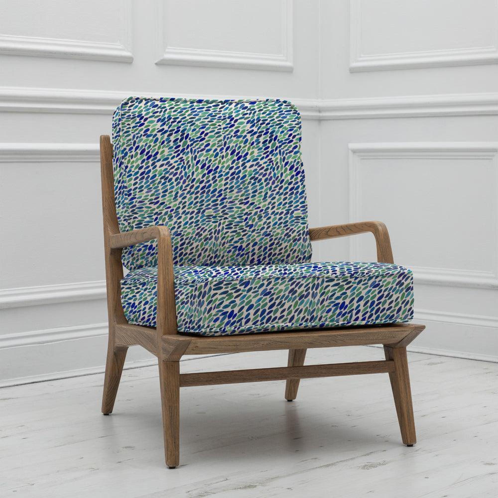 Product photograph of Voyage Maison Willow Woods Cornflower Idris Armchair from Choice Furniture Superstore.