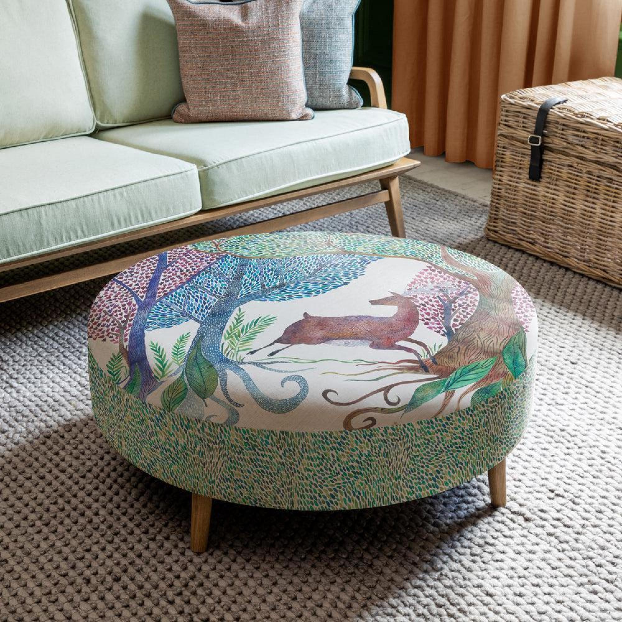 Product photograph of Voyage Maison Willow Woods Petra Large Footstool from Choice Furniture Superstore.