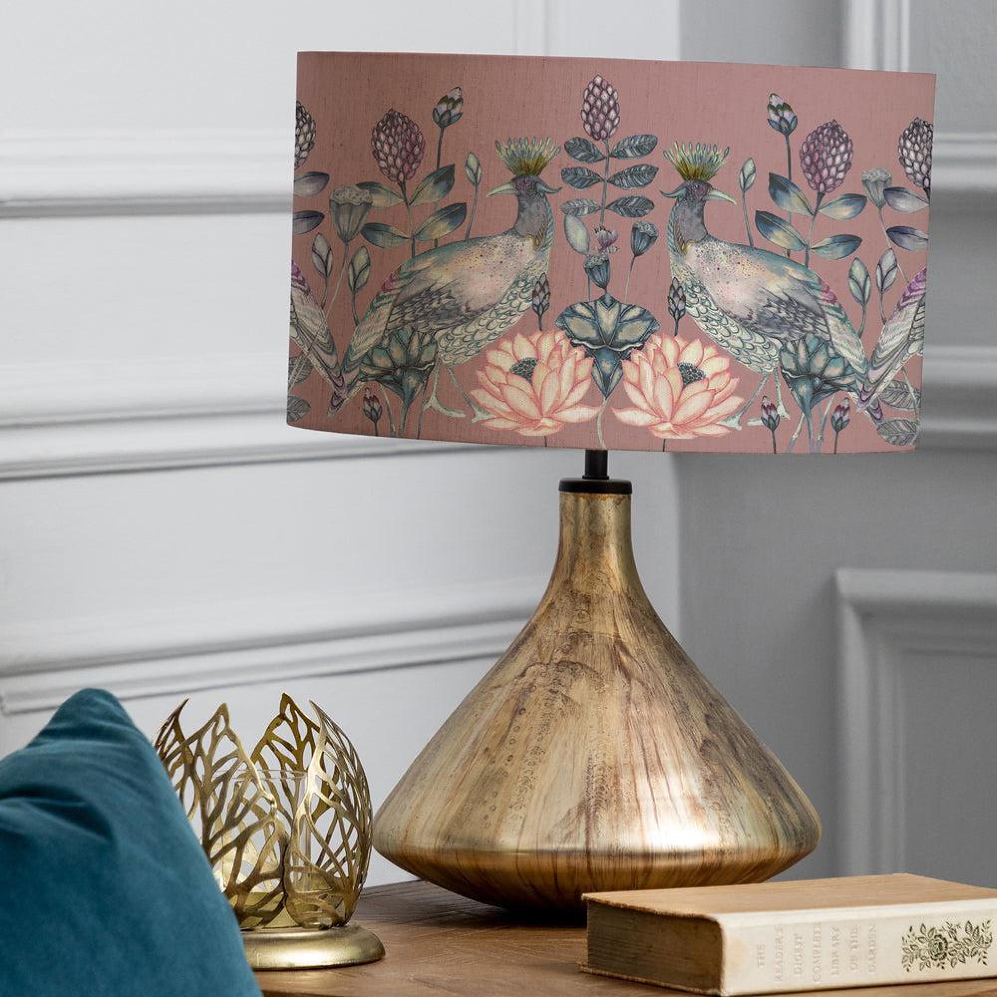 Product photograph of Voyage Maison Ahura Eva Luna Glass And Mauve Complete Table Lamp from Choice Furniture Superstore.