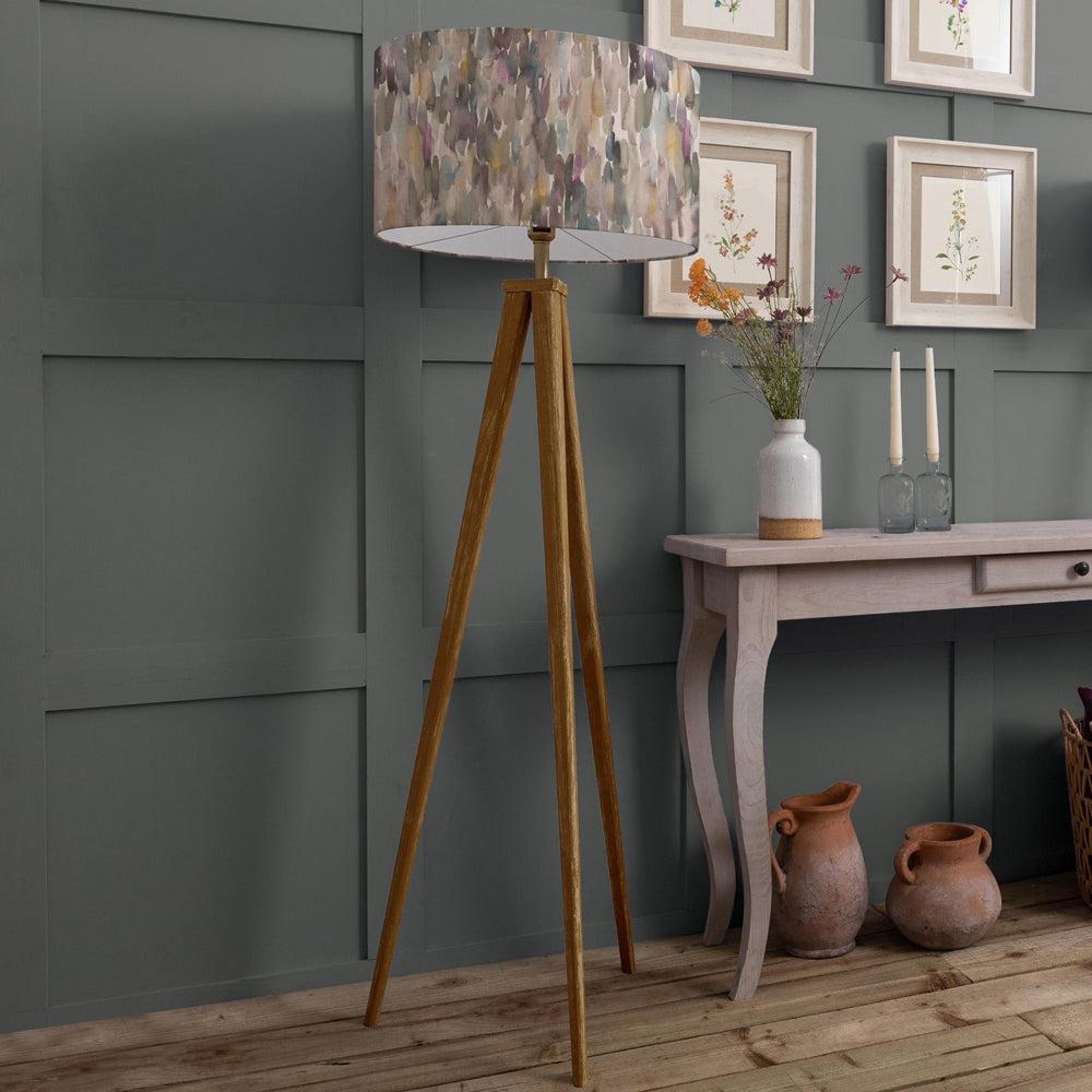 Product photograph of Voyage Maison Azima Eva Aratus Nut And Ironstone Complete Floor Lamp from Choice Furniture Superstore.