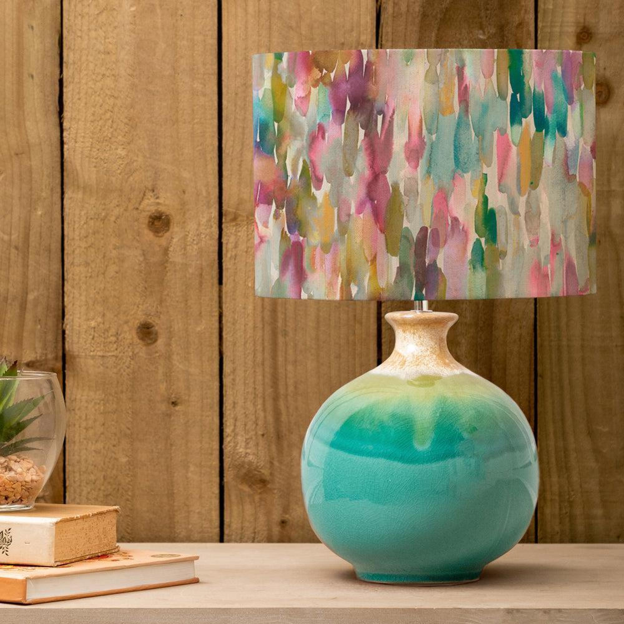 Product photograph of Voyage Maison Azima Eva Neso Aqua And Lotus Complete Table Lamp from Choice Furniture Superstore.