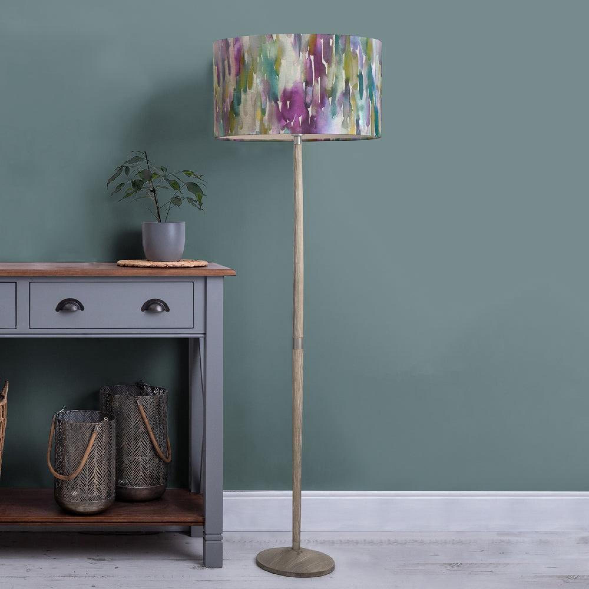 Product photograph of Voyage Maison Azima Eva Solensis Grey And Indigo Complete Floor Lamp from Choice Furniture Superstore.