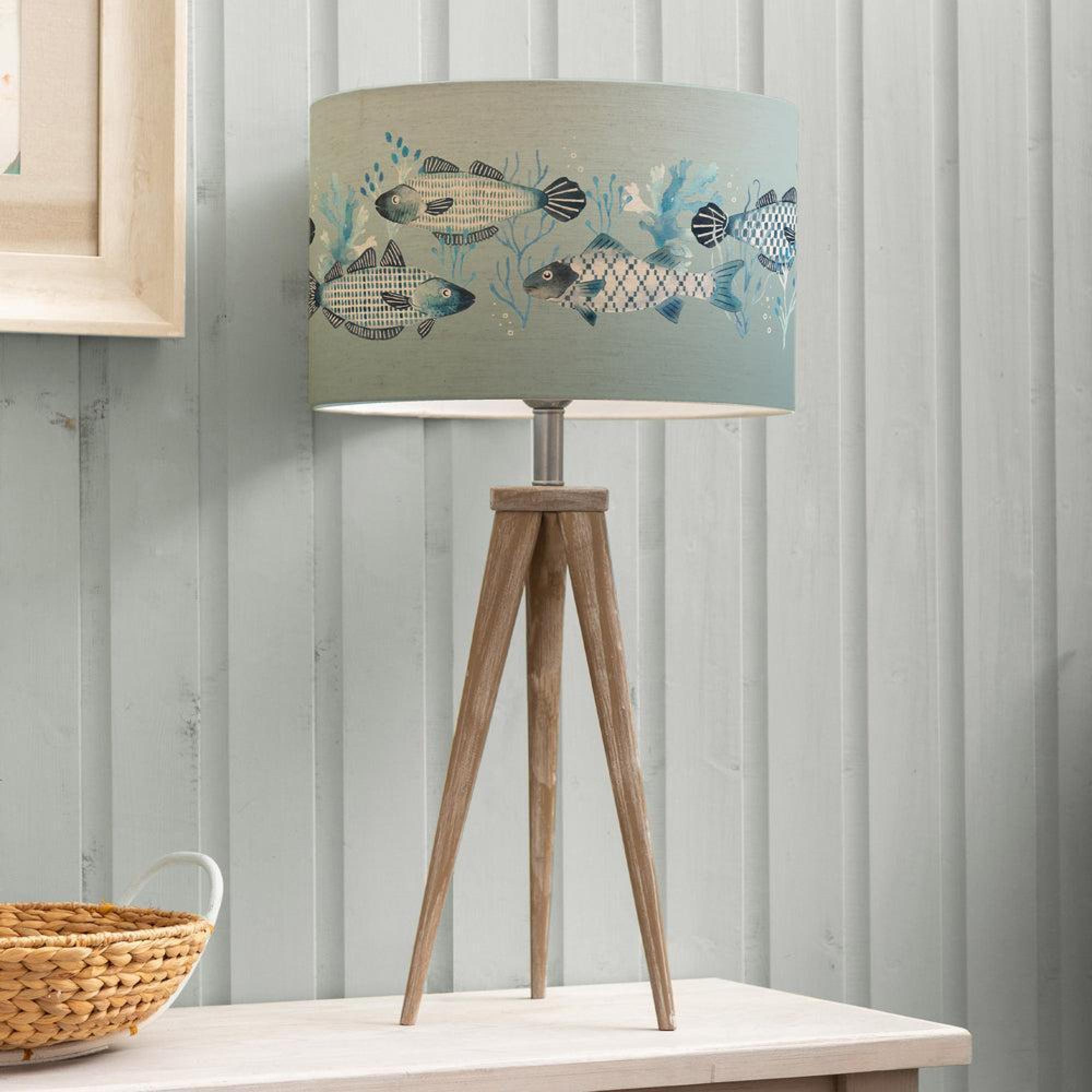 Product photograph of Voyage Maison Barbeau Eva Aratus Grey And Seafoam Complete Table Lamp from Choice Furniture Superstore.