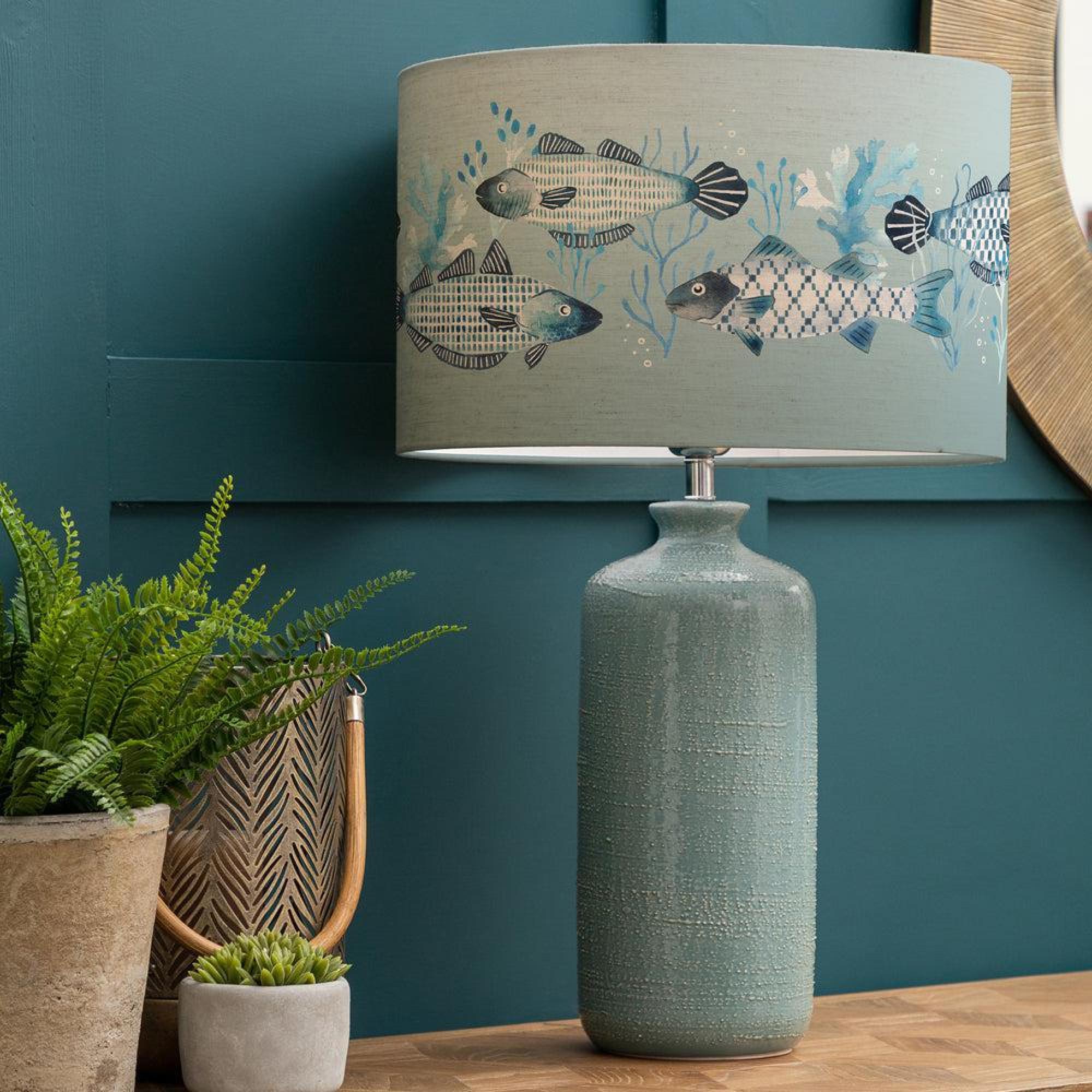 Product photograph of Voyage Maison Barbeau Eva Inopia Teal And Seafoam Complete Table Lamp from Choice Furniture Superstore.