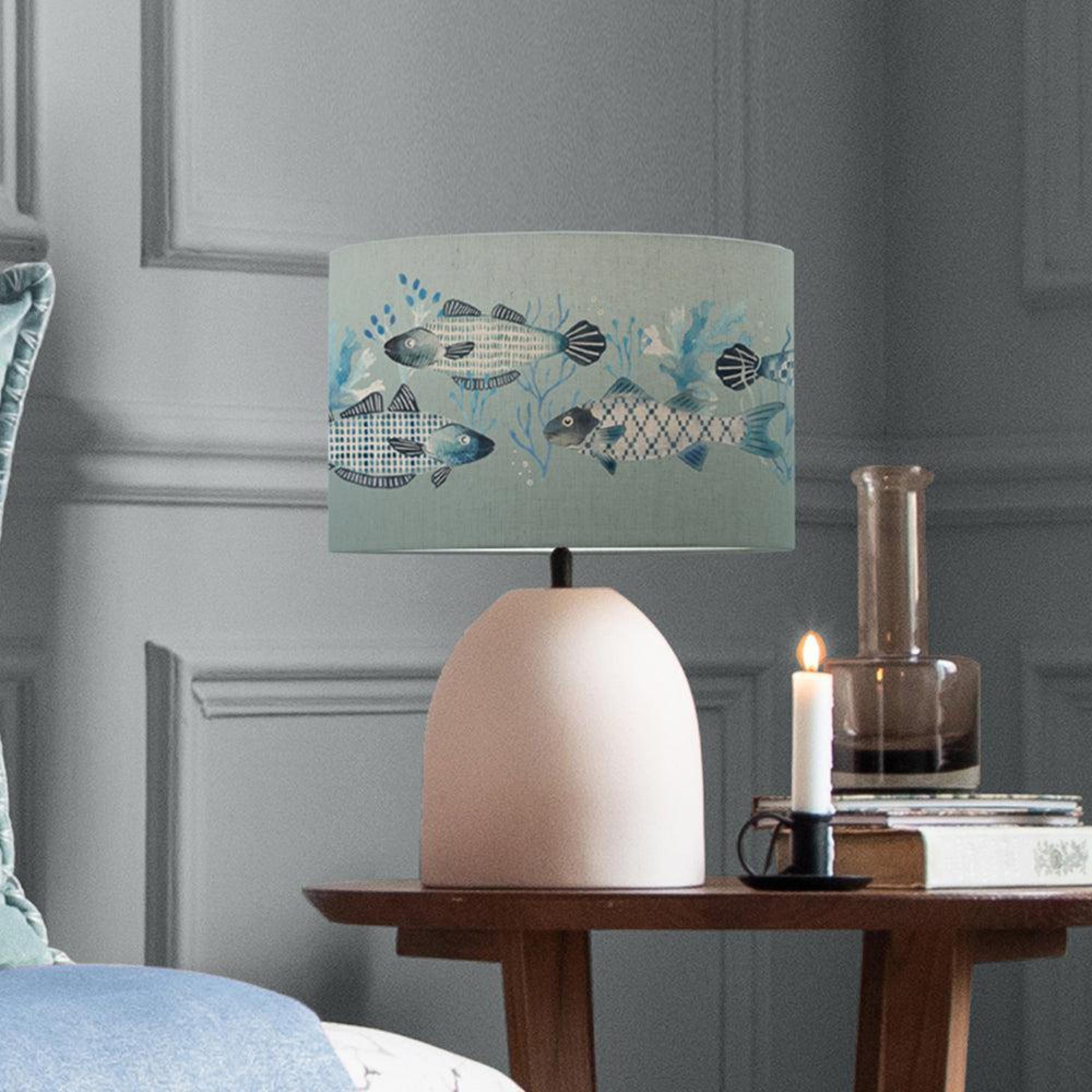 Product photograph of Voyage Maison Barbeau Eva Larissa Ecru And Seafoam Complete Table Lamp from Choice Furniture Superstore.