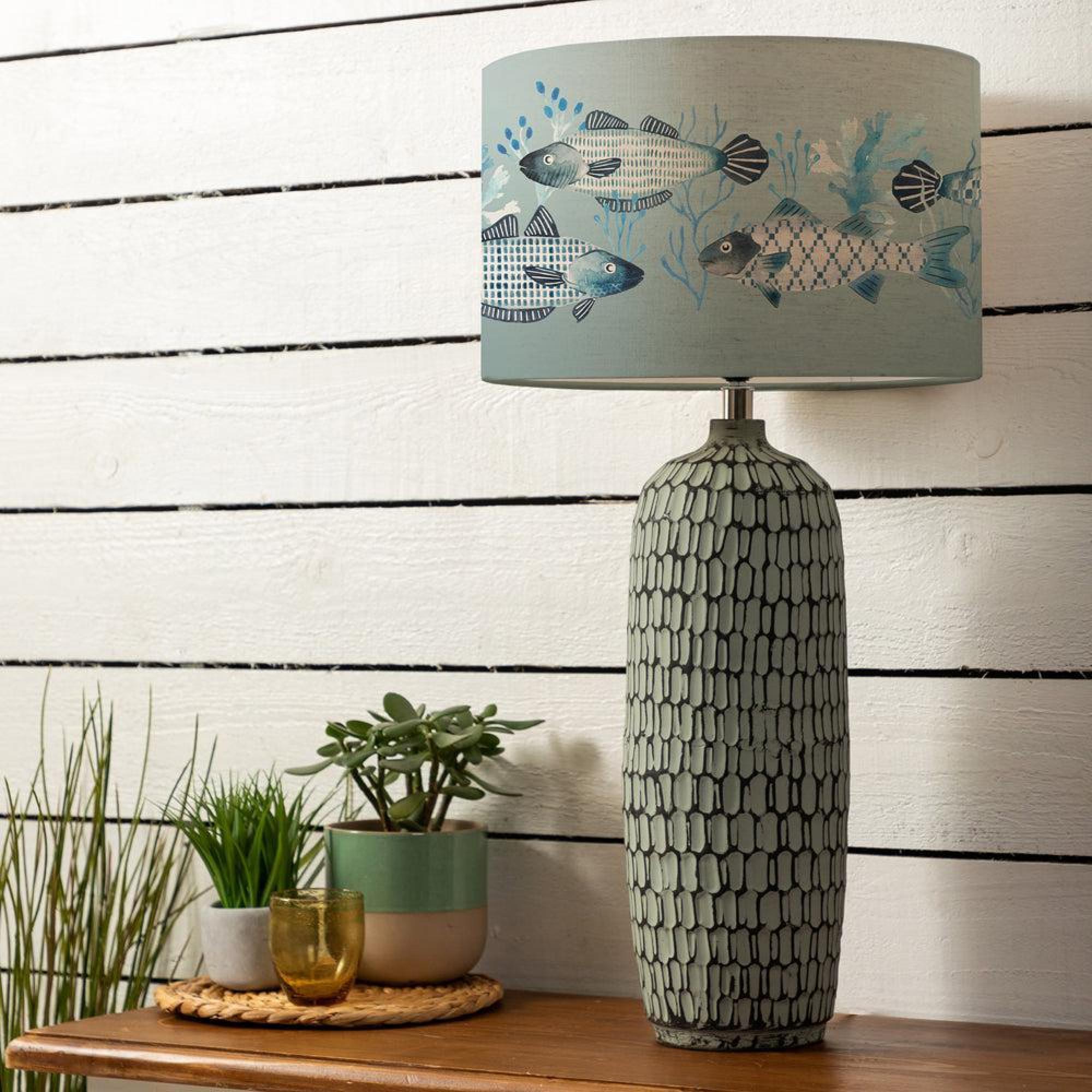 Product photograph of Voyage Maison Barbeau Eva Stornoway Seafoam Complete Table Lamp from Choice Furniture Superstore.