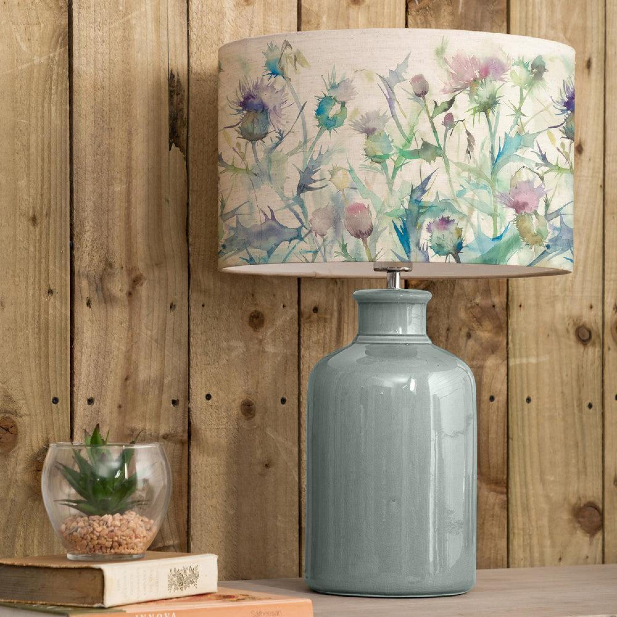 Product photograph of Voyage Maison Cirsium Eva Elspeth Duck And Damson Complete Table Lamp from Choice Furniture Superstore.