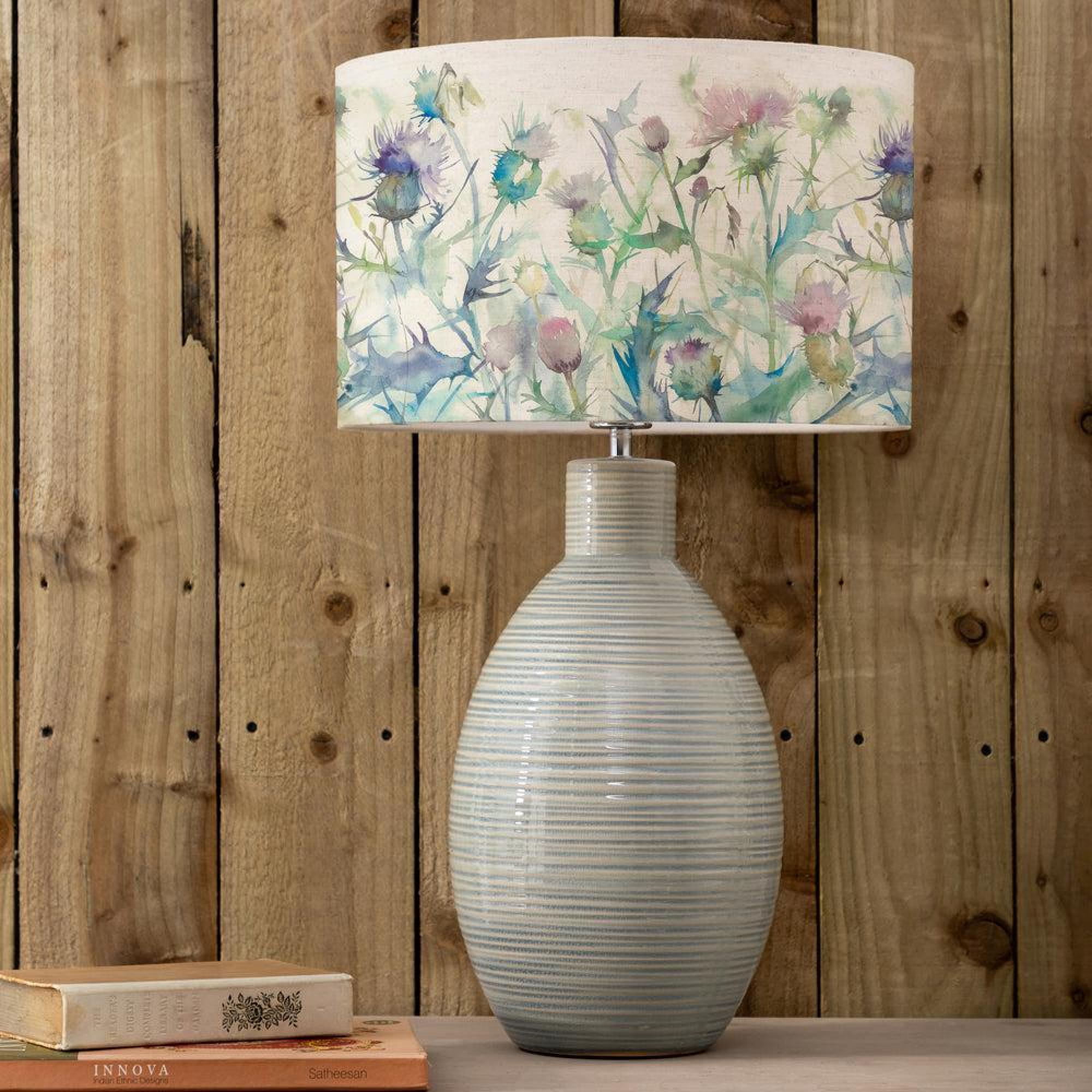 Product photograph of Voyage Maison Cirsium Eva Epona Duck And Damson Complete Table Lamp from Choice Furniture Superstore.