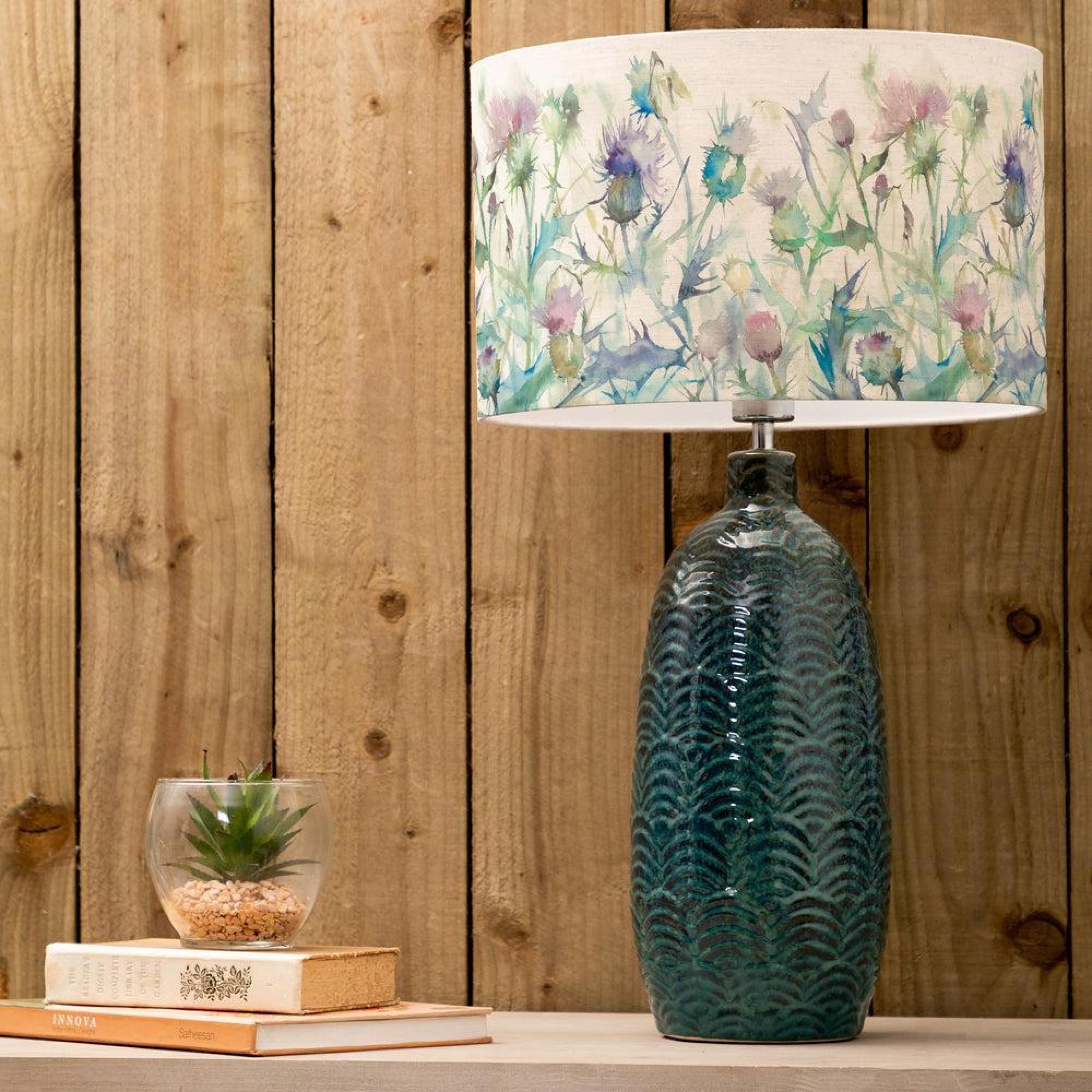 Product photograph of Voyage Maison Cirsium Eva Jadis Aqua And Damson Complete Table Lamp from Choice Furniture Superstore.