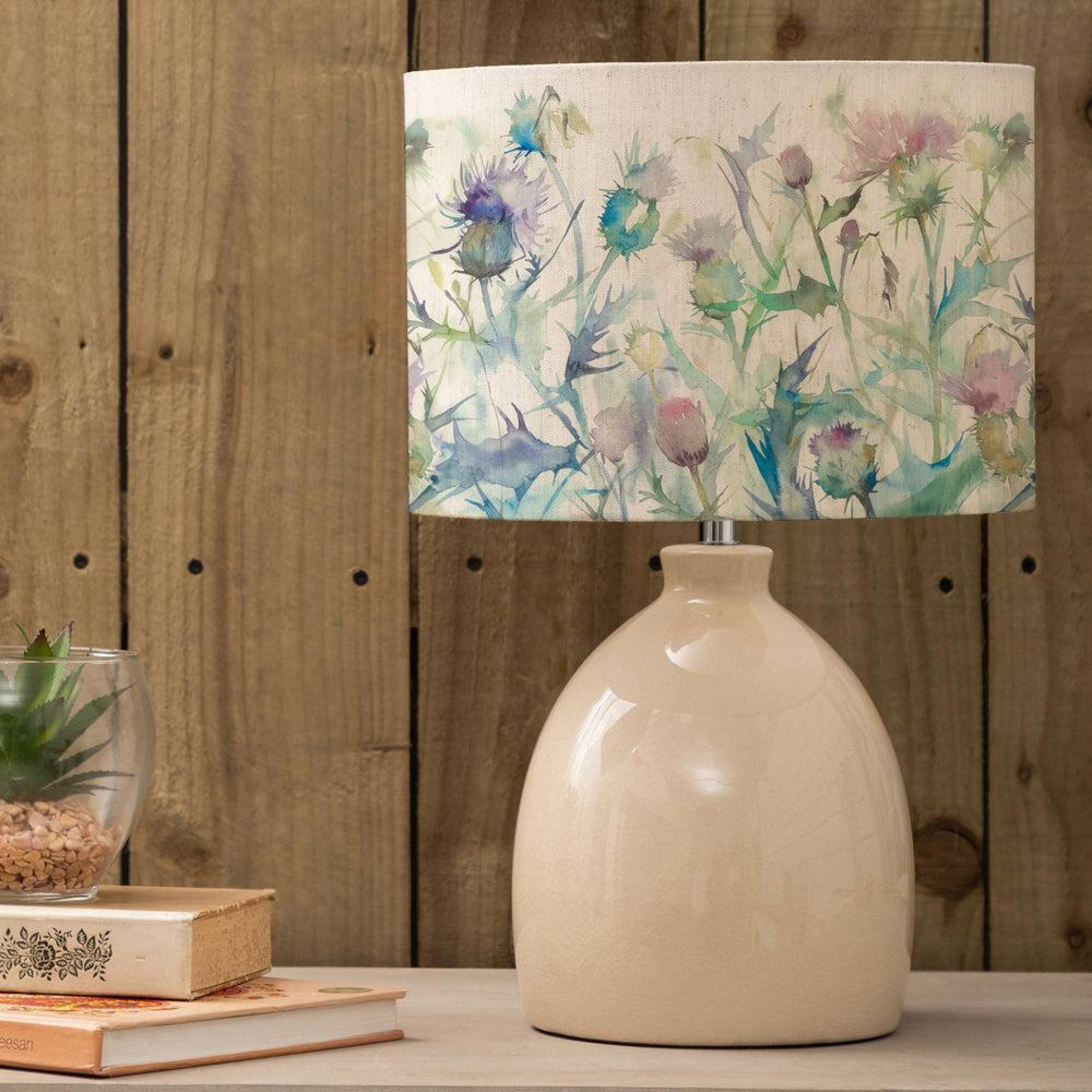 Product photograph of Voyage Maison Cirsium Eva Leura Cream And Damson Complete Table Lamp from Choice Furniture Superstore.