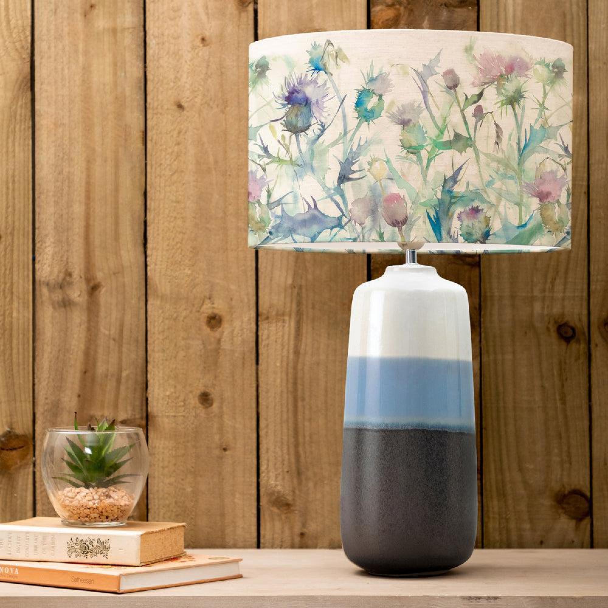 Product photograph of Voyage Maison Cirsium Eva Nama Sky And Damson Complete Table Lamp from Choice Furniture Superstore.