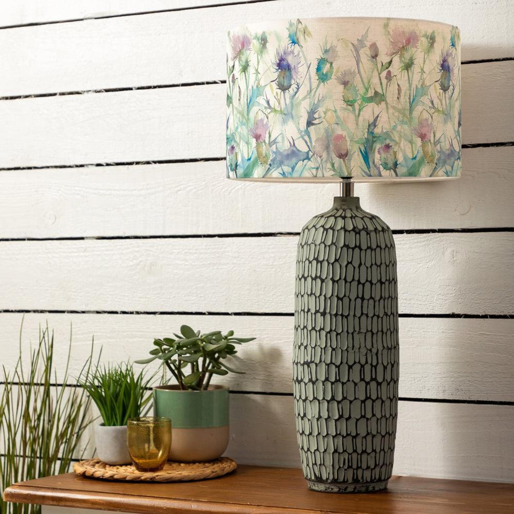 Product photograph of Voyage Maison Cirsium Eva Stornoway Damson Complete Table Lamp from Choice Furniture Superstore.