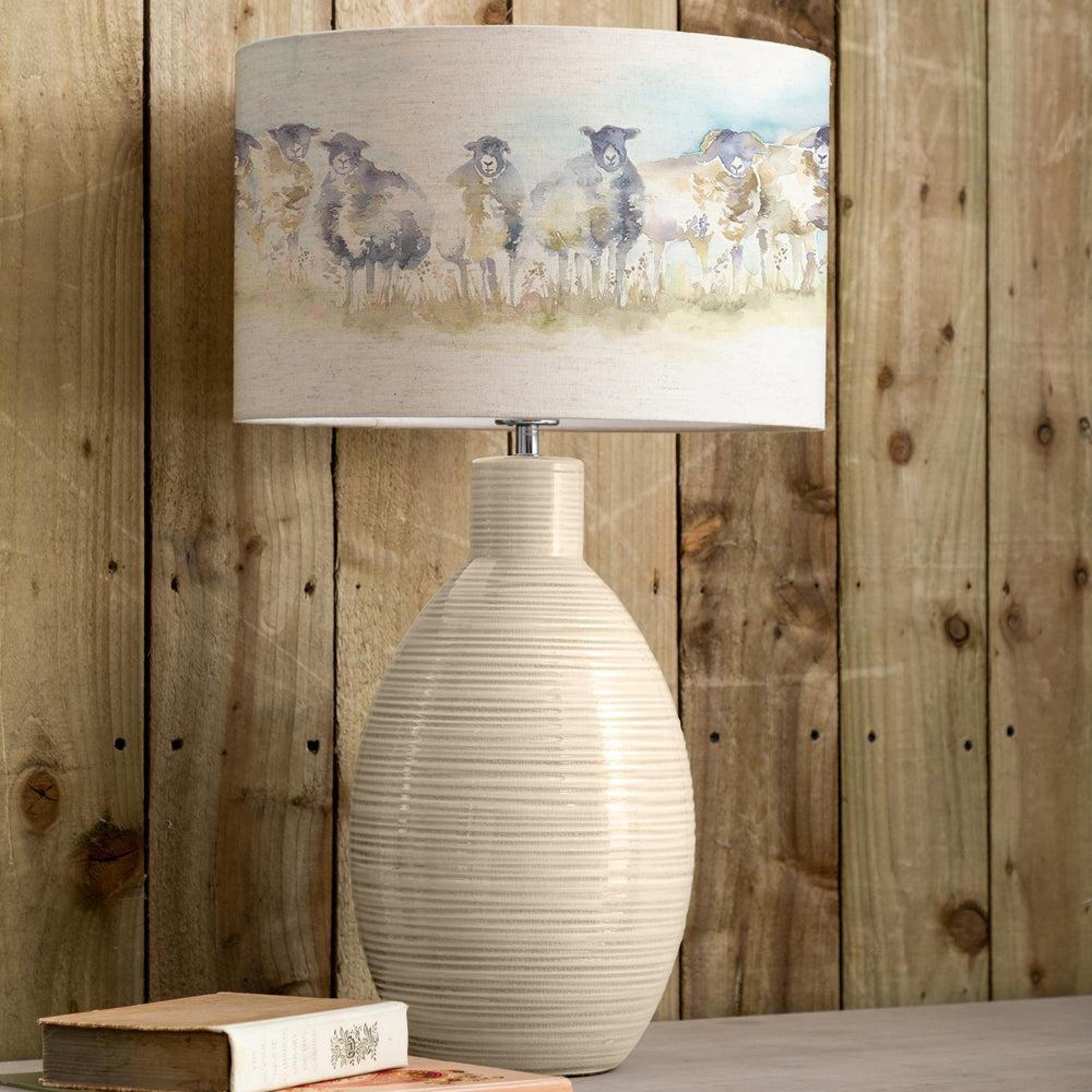 Product photograph of Voyage Maison Come By Eva Epona Cream And Linen Complete Table Lamp from Choice Furniture Superstore.