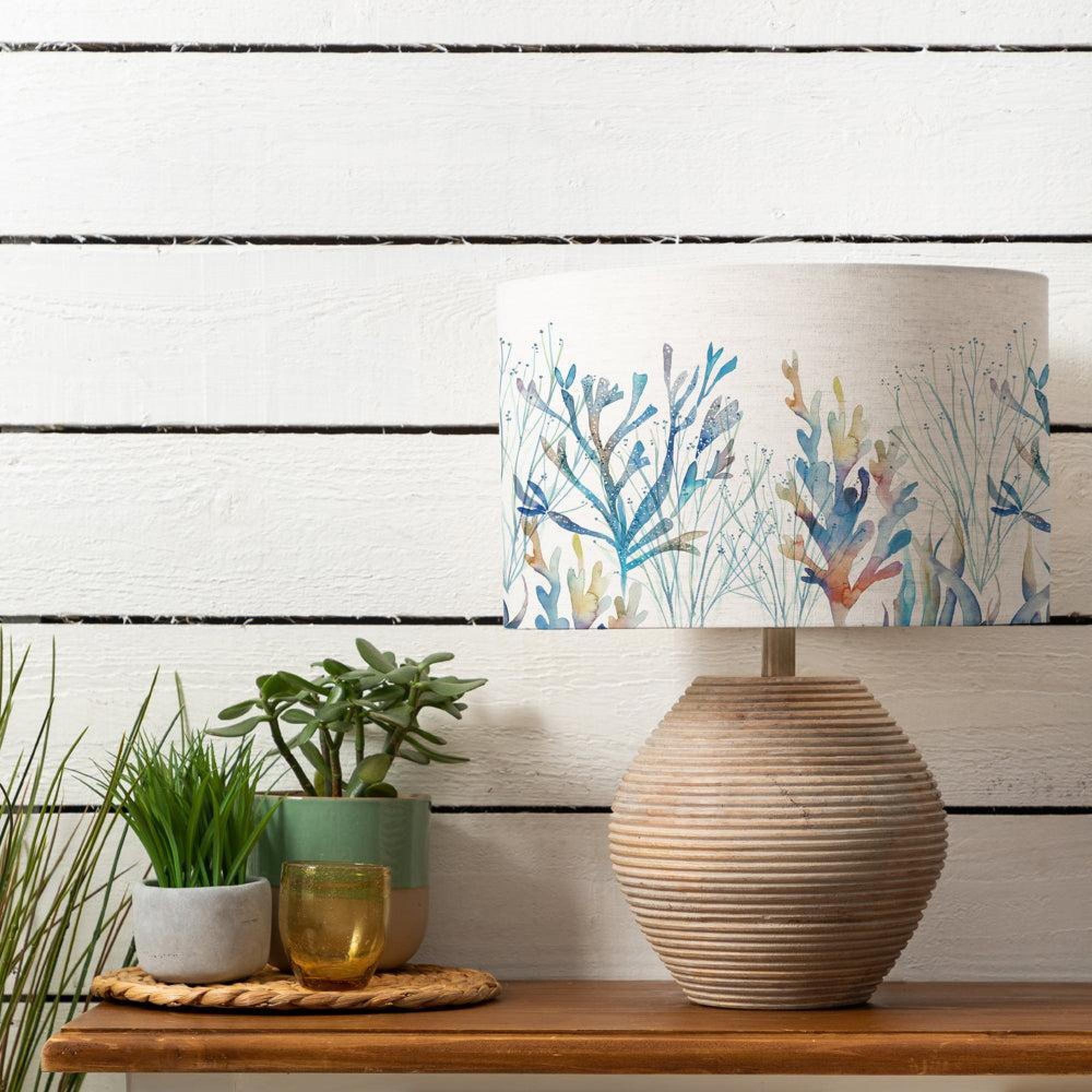 Product photograph of Voyage Maison Coral Reef Eva Cerys White And Cobalt Complete Table Lamp from Choice Furniture Superstore.