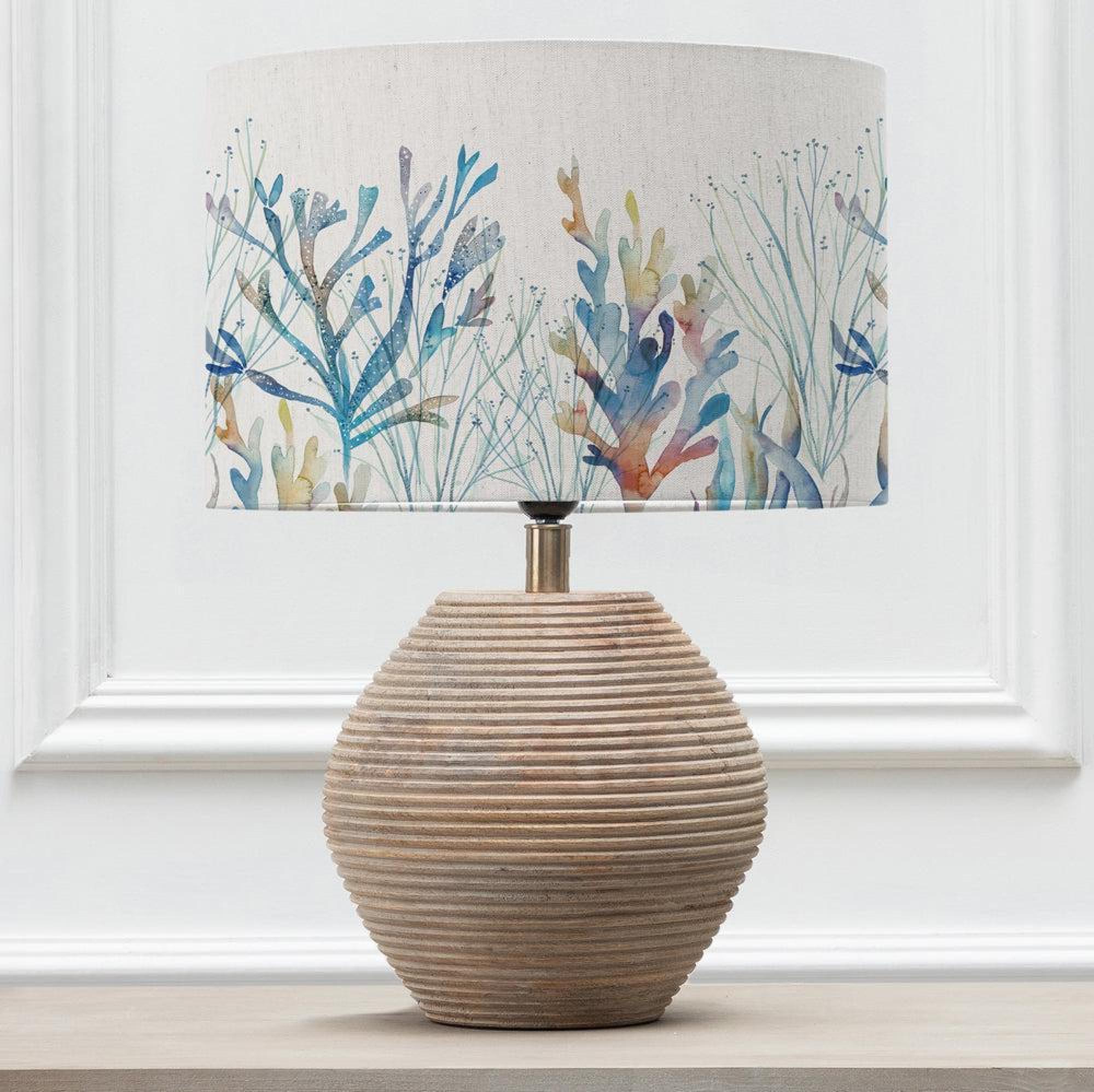 Product photograph of Voyage Maison Coral Reef Eva Cerys White And Kelpie Complete Table Lamp from Choice Furniture Superstore.