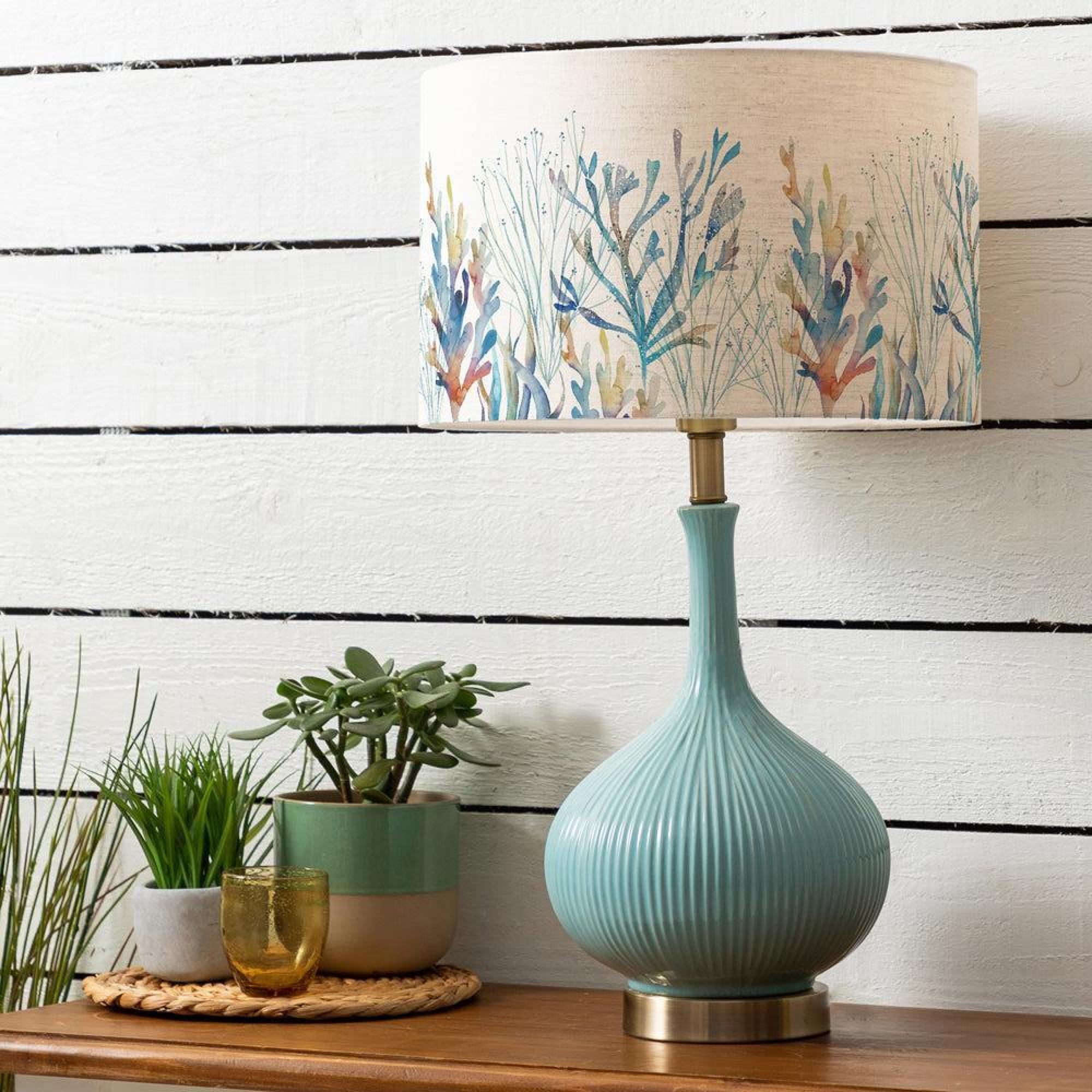 Product photograph of Voyage Maison Coral Reef Eva Ursula Aqua And Cobalt Complete Table Lamp from Choice Furniture Superstore.