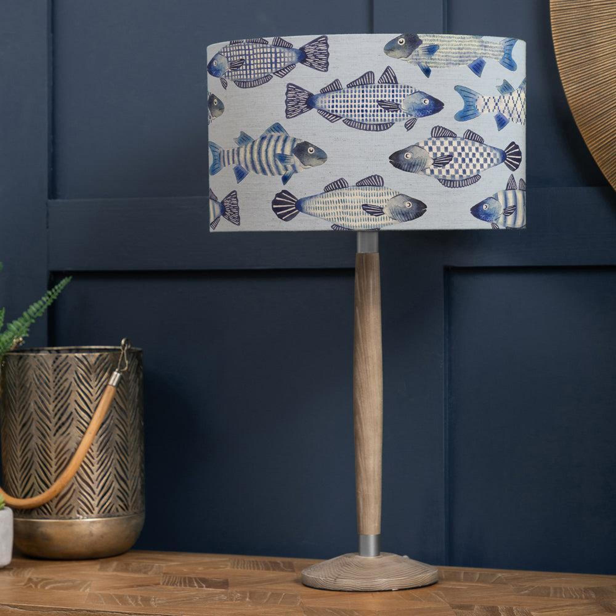 Product photograph of Voyage Maison Cove Eva Solensis Grey And Cobalt Table Lamp from Choice Furniture Superstore.