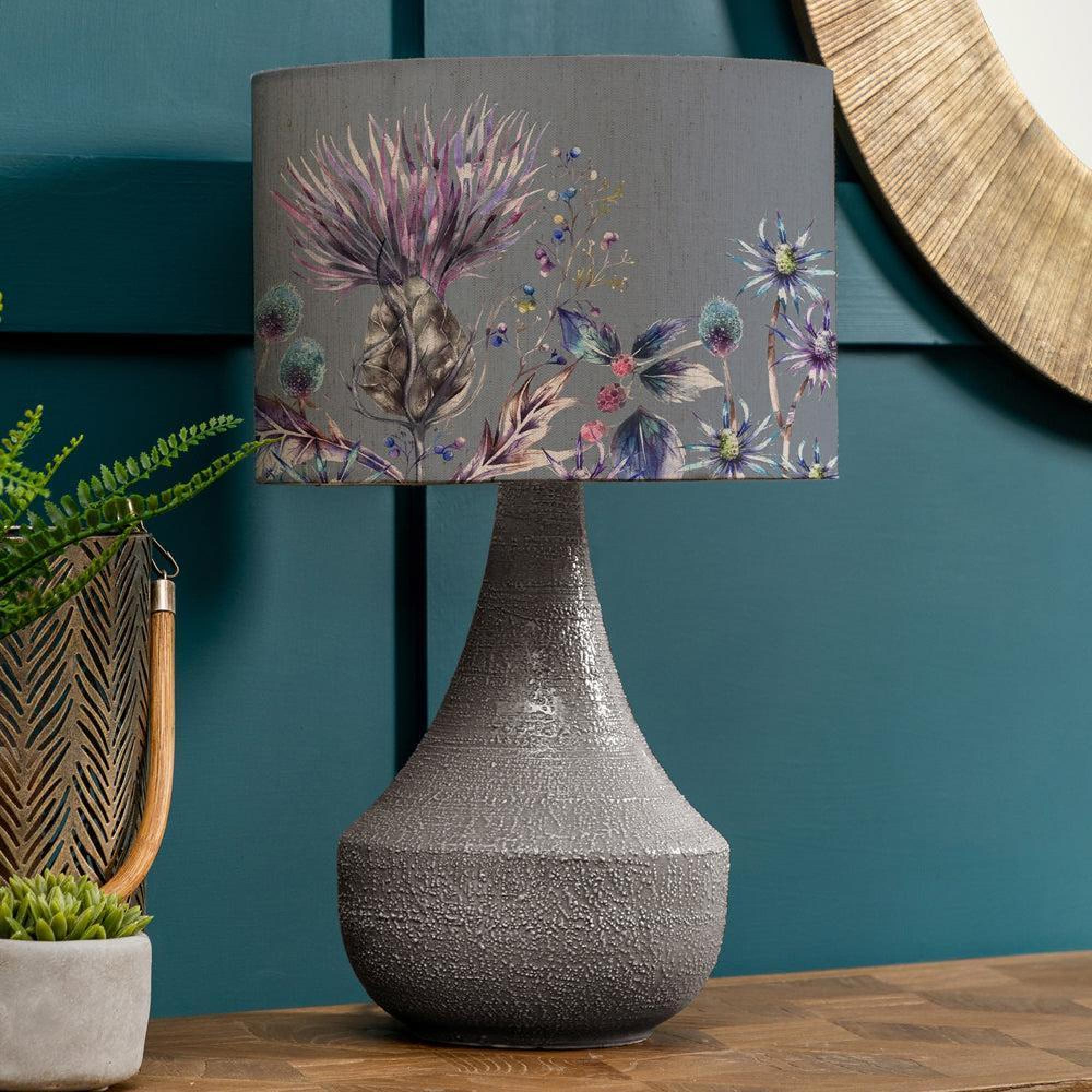 Product photograph of Voyage Maison Elysium Eva Agri Grey And Sapphire Complete Table Lamp from Choice Furniture Superstore.