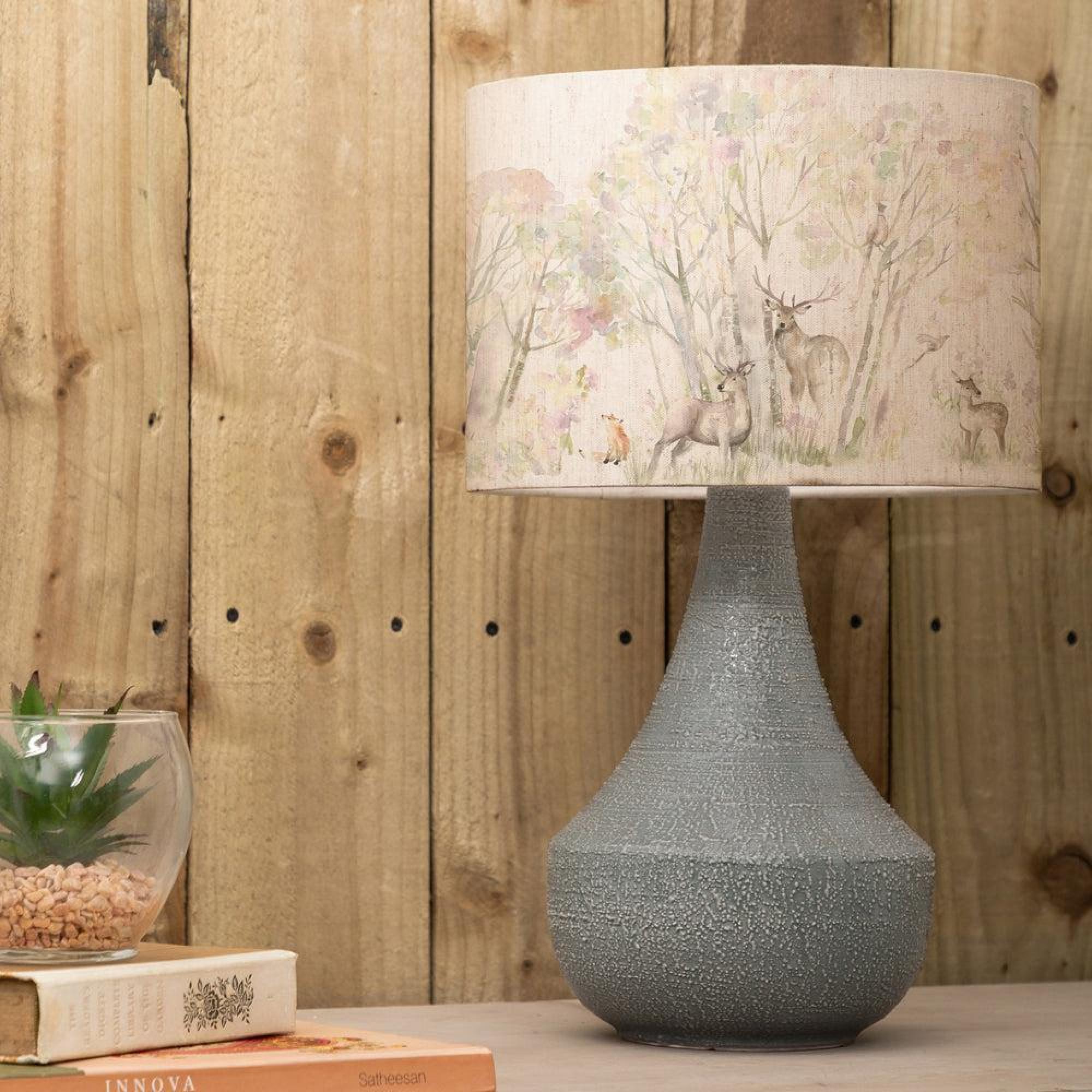 Product photograph of Voyage Maison Enchanted Forest Eva Agri Grey And Forest Complete Table Lamp from Choice Furniture Superstore.