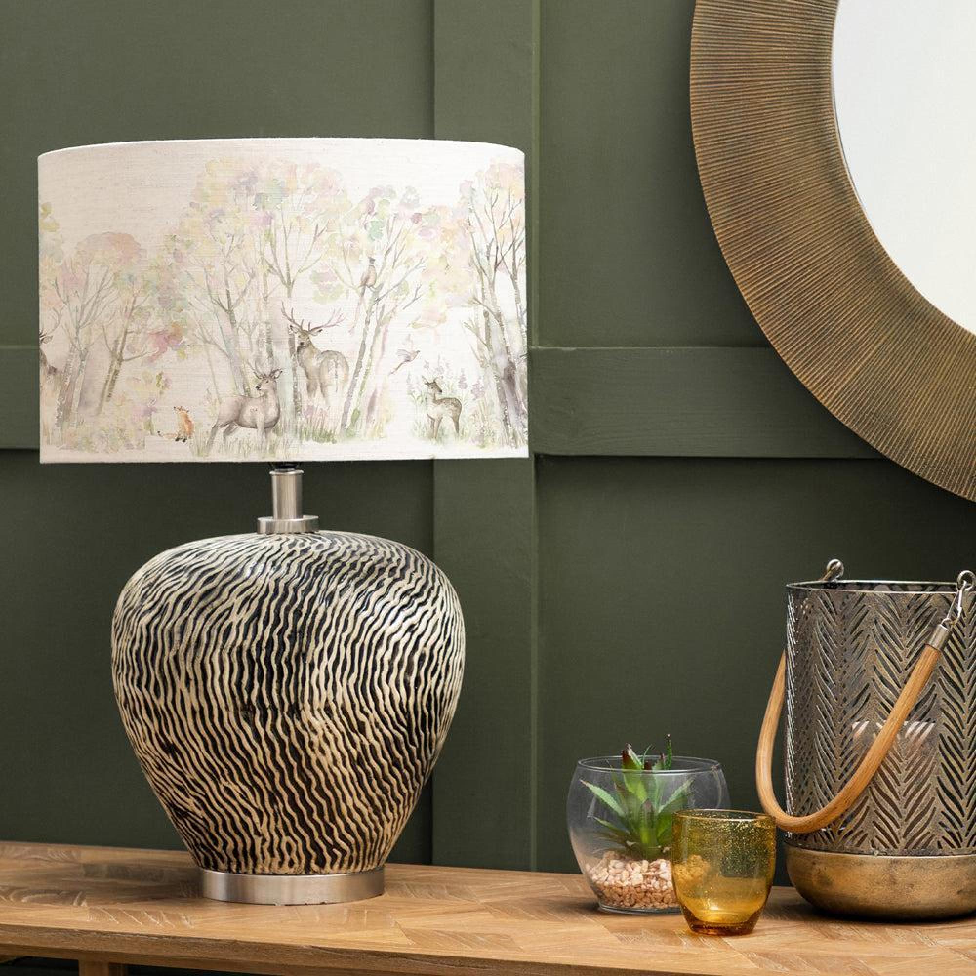 Product photograph of Voyage Maison Enchanted Forest Eva Alcina Grey And Forest Complete Table Lamp from Choice Furniture Superstore.