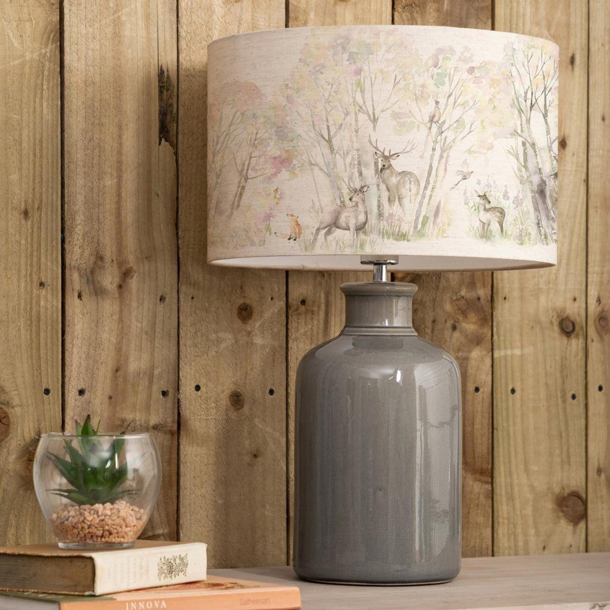 Product photograph of Voyage Maison Enchanted Forest Eva Elspeth Grey And Forest Complete Table Lamp from Choice Furniture Superstore.