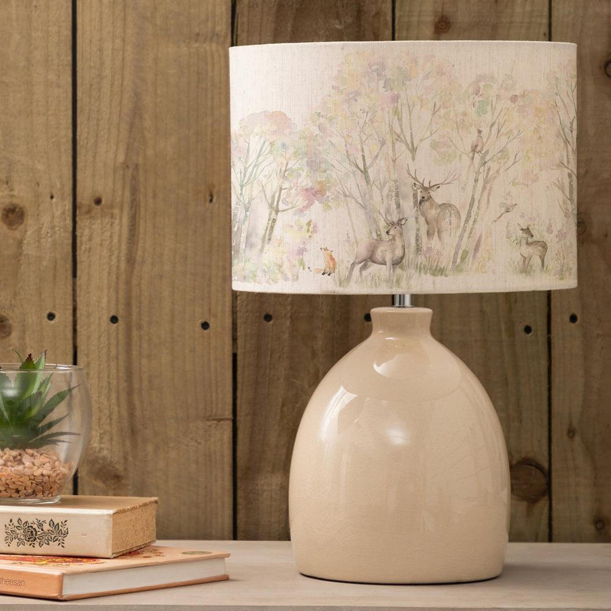 Product photograph of Voyage Maison Enchanted Forest Eva Leura Cream And Forest Complete Table Lamp from Choice Furniture Superstore.