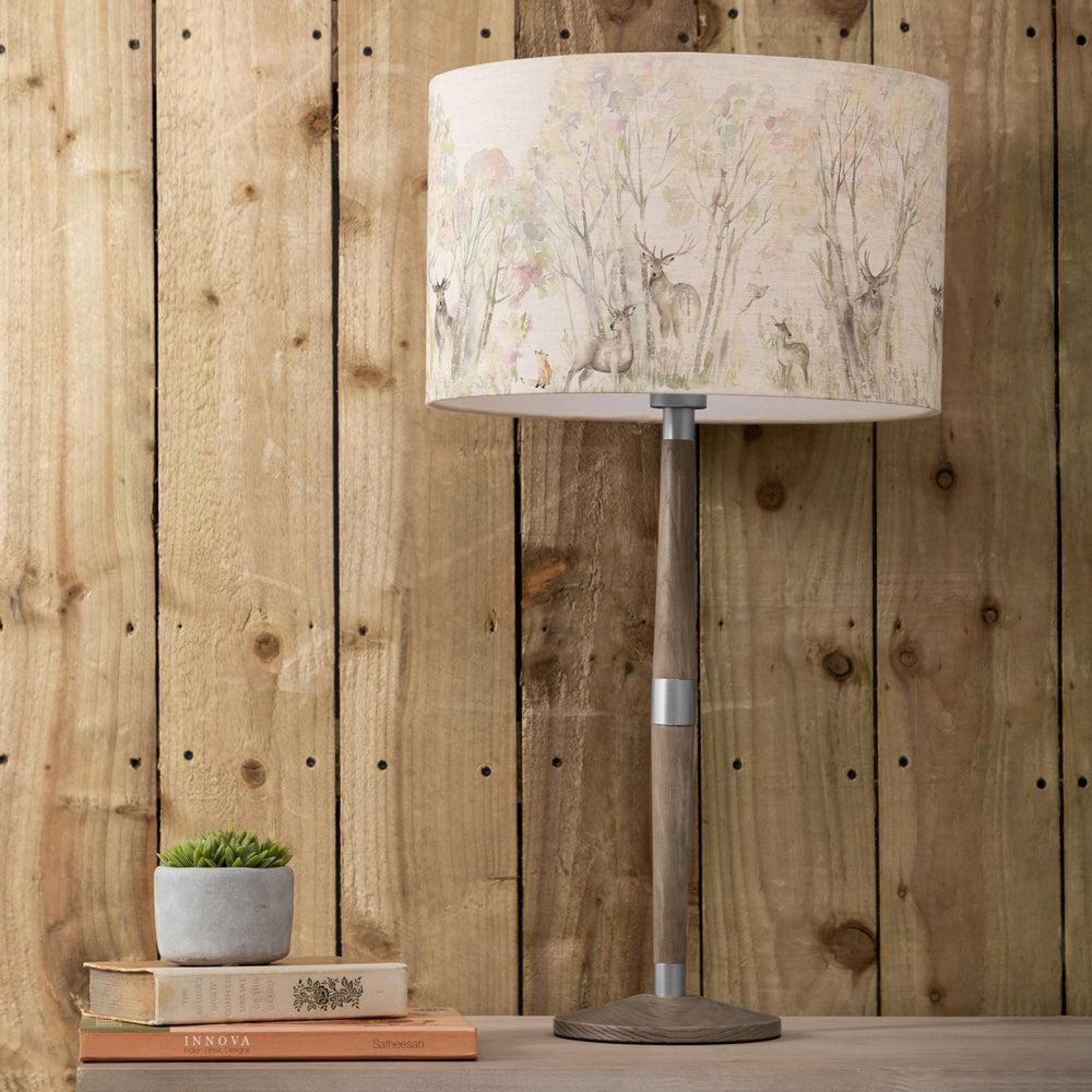 Product photograph of Voyage Maison Enchanted Forest Eva Solensis Grey And Forest Complete Table Lamp from Choice Furniture Superstore.